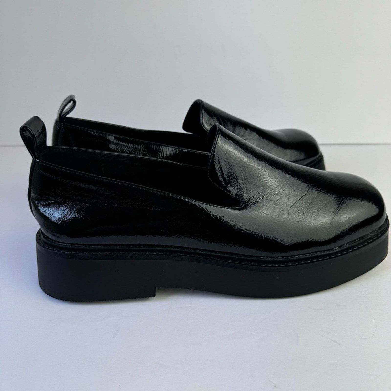 Asos ASOS Design Mutton Black Patent Slipper Flat Shoe Women’s 9 Size US 9 / IT 39 - 14 Thumbnail