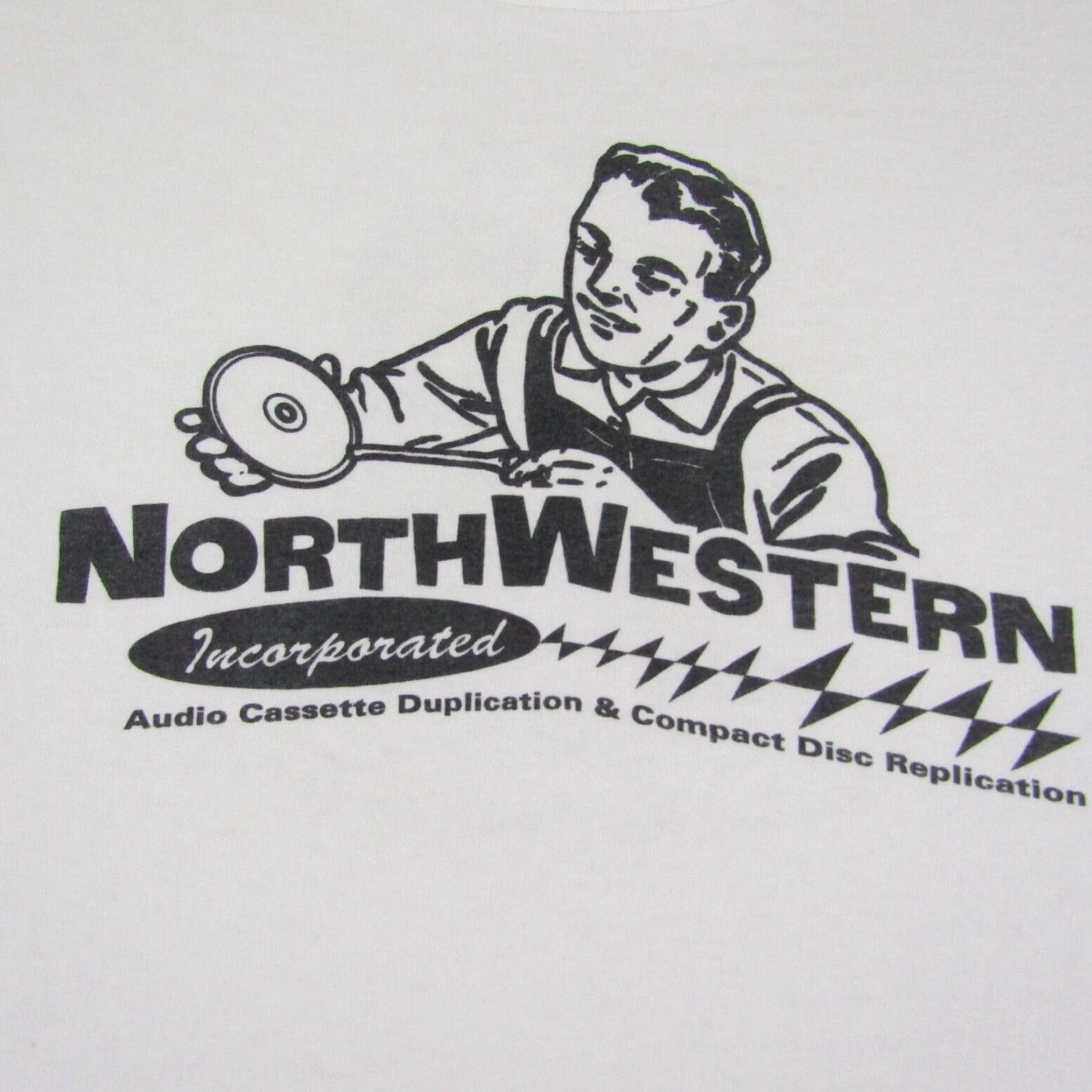 Anvil VINTAGE North Western Shirt Mens XL White Graphic Print 90s Music Outdoor T-Shirt Size US XL / EU 56 / 4 - 3 Thumbnail