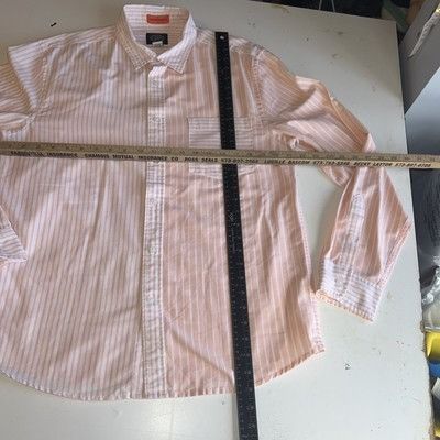 St. Johns Bay ST JOHN'S BAY Peach 2 tone stripe comfort stretch button fro Size US L / EU 52-54 / 3 - 7 Thumbnail