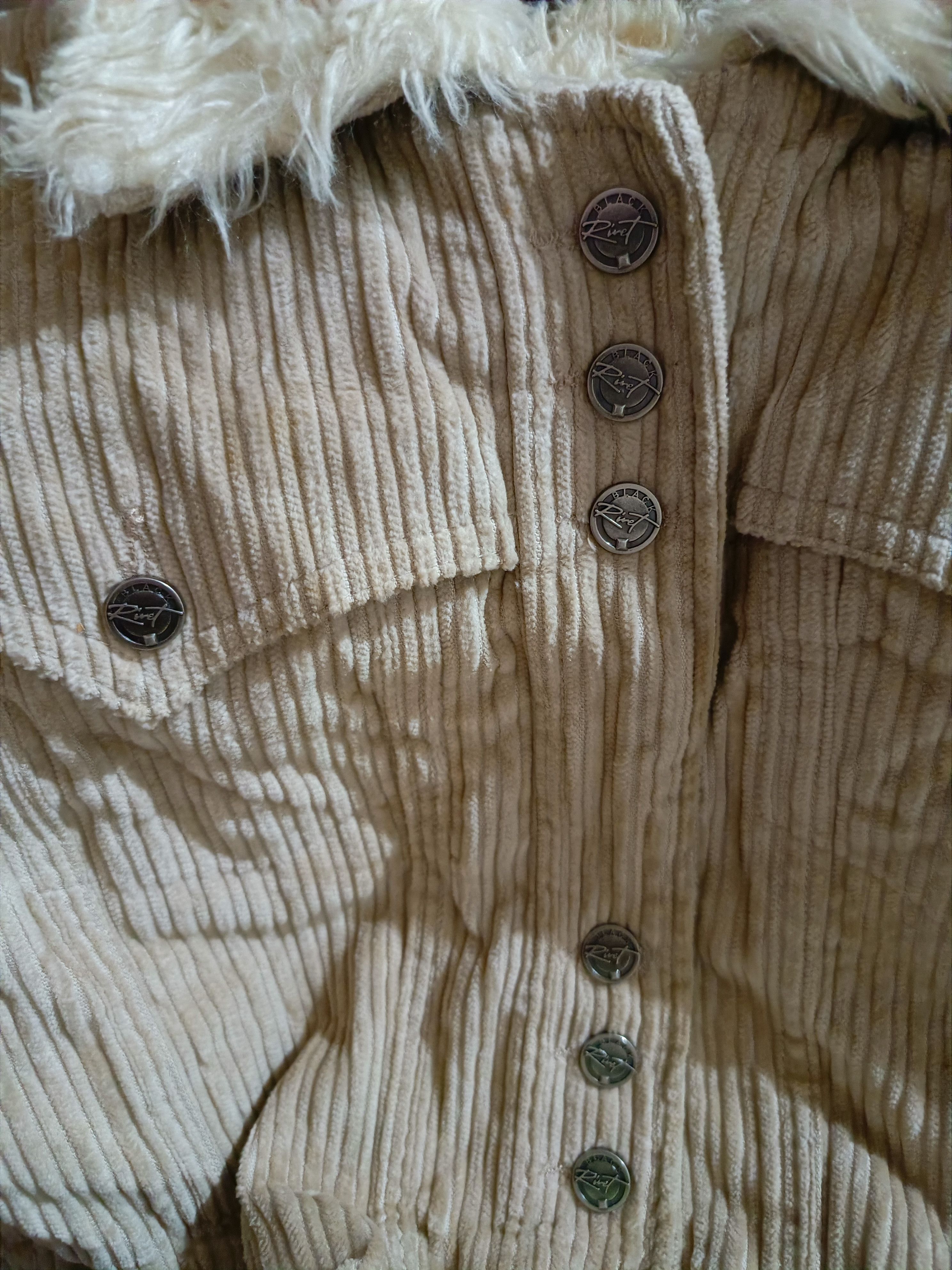 14th Addiction Japanese~ Crazy Fur 3in1 Button Corduroy Jacket Size US L / EU 52-54 / 3 - 4 Thumbnail