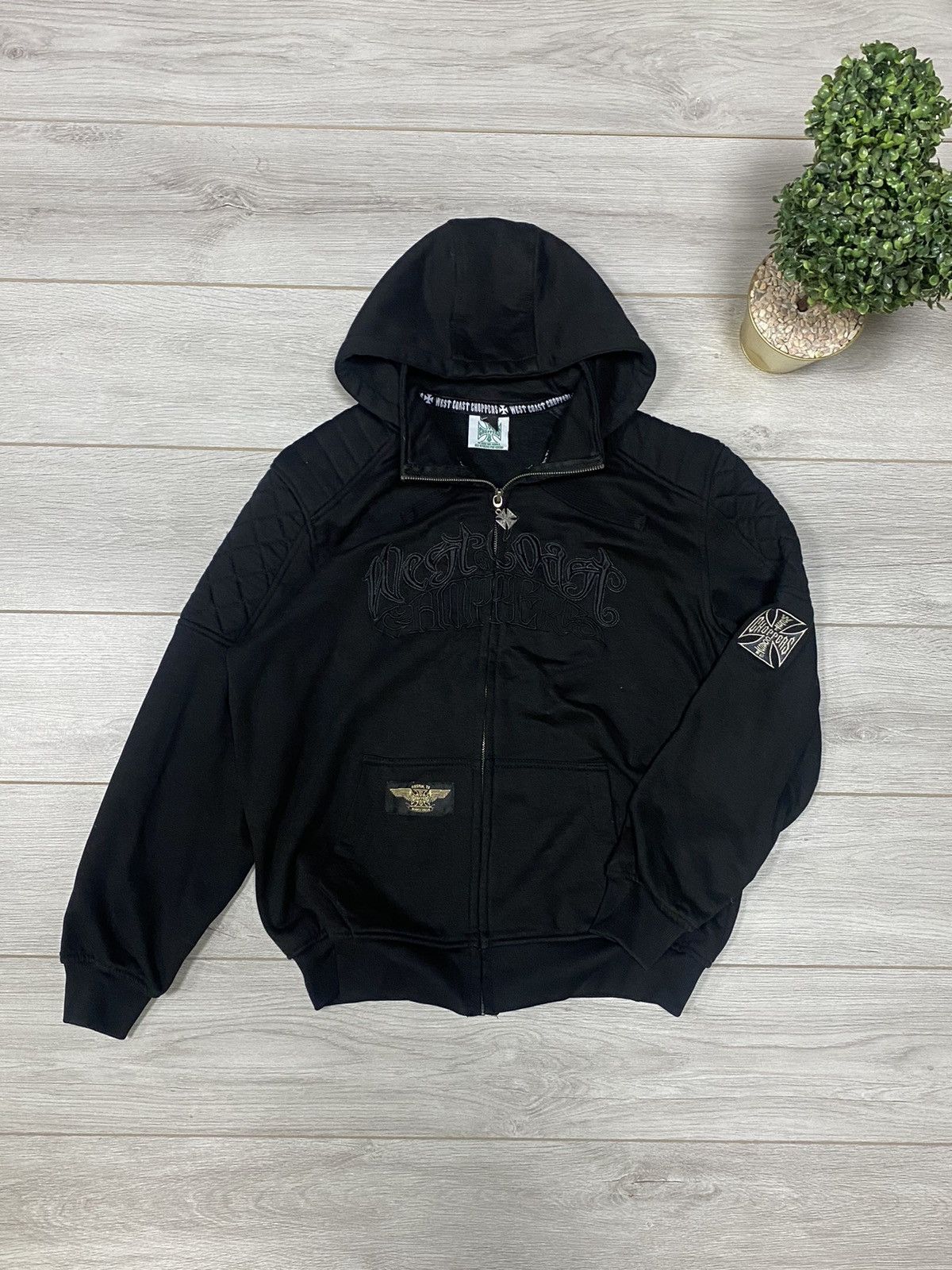 West Coast Choppers West Coast Choppers heavy vintage zip biker hoodie cross Size US XL / EU 56 / 4 - 6 Thumbnail