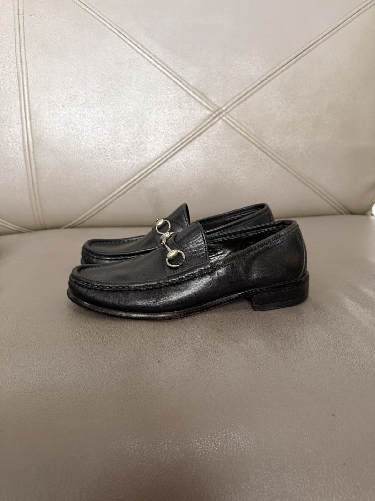 Gucci × Tom Ford × Vintage GUCCI 1996 Horsebit Square Toe Loafers