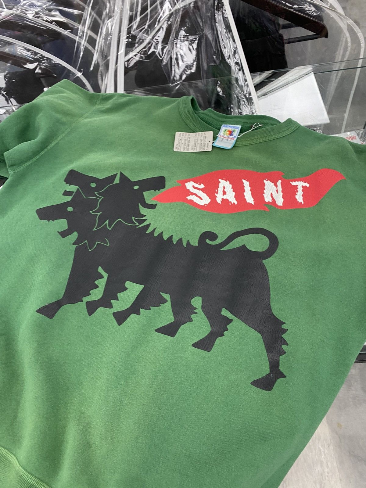 Saint Michael Saint Michael Goat crewneck green large authentic Size US L / EU 52-54 / 3 - 12 Thumbnail