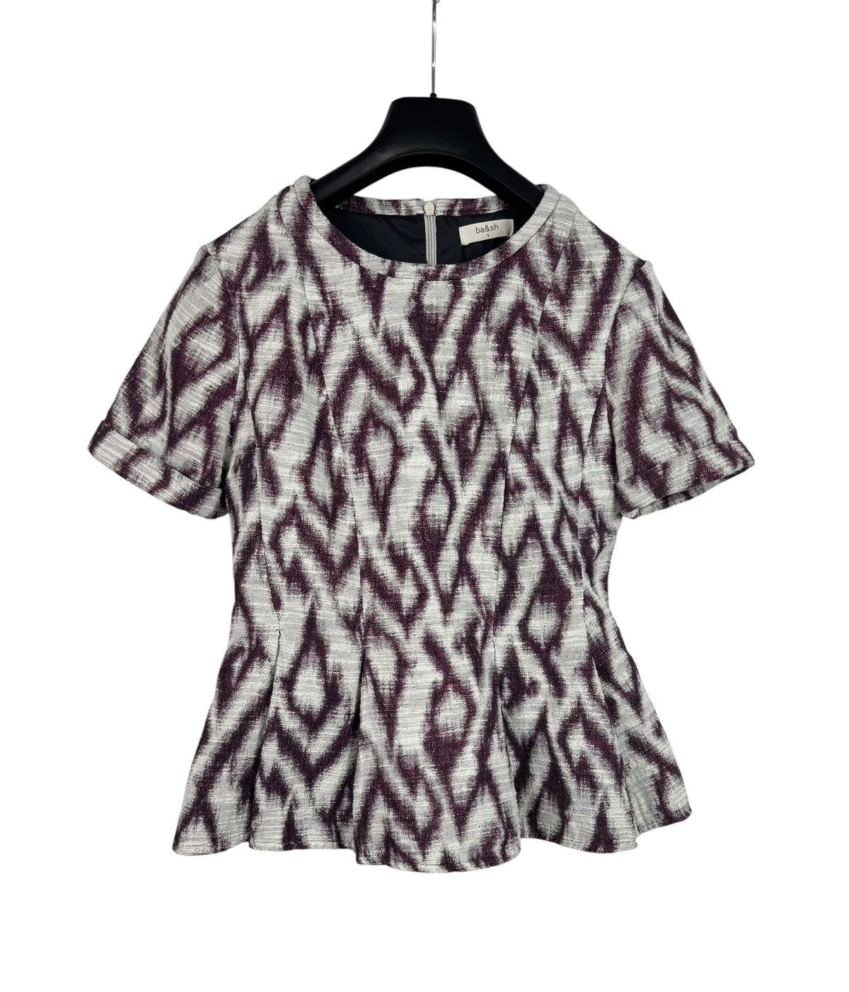 ba&sh Ba&sh Peplum Style Aldo Blouse Jacquard Top size 0 Size XS / US 0-2 / IT 36-38 - 9 Thumbnail