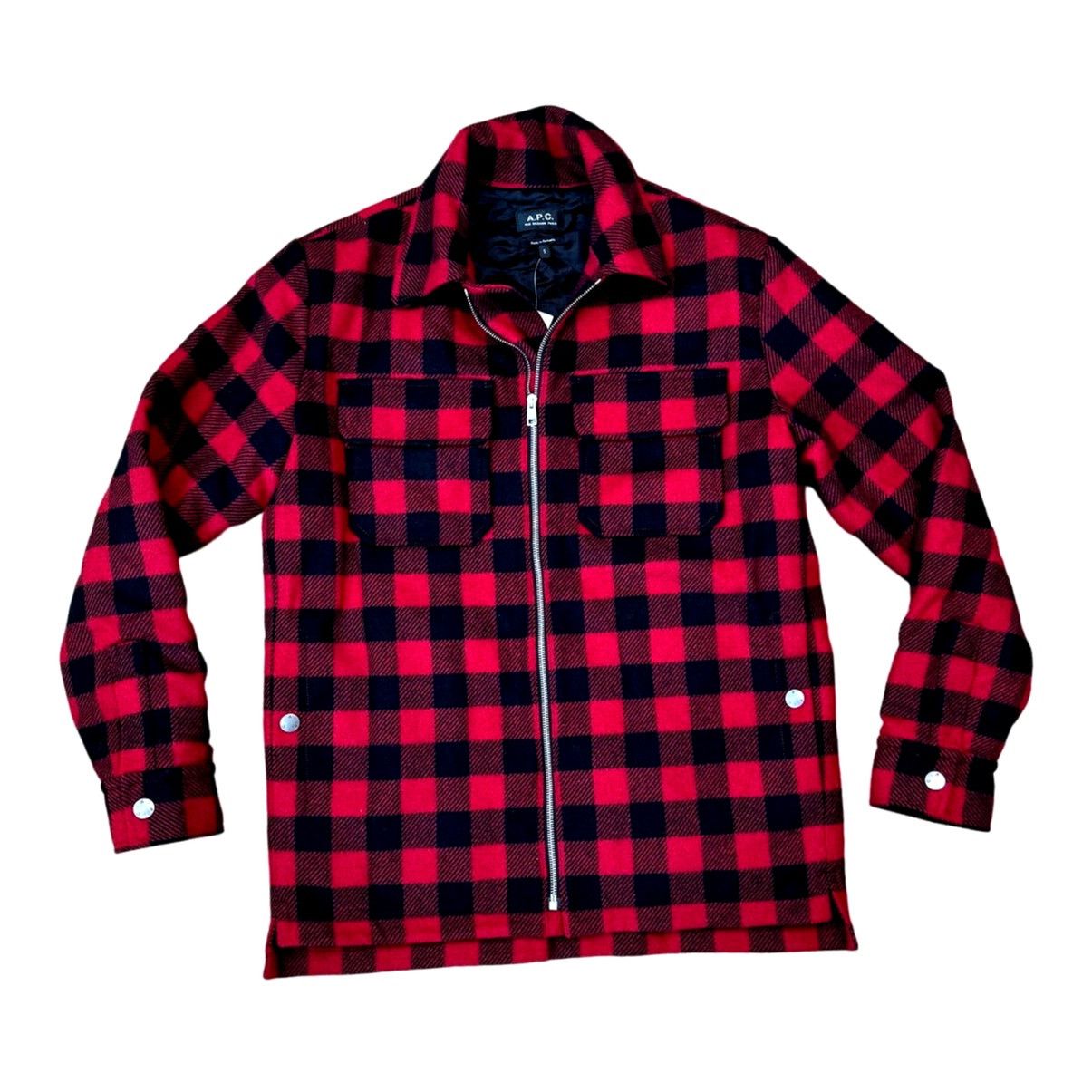 A.P.C. NWT A.P.C. Ian Buffalo Plaid Wool Blouson Zippered Jacket Size US S / EU 44-46 / 1 - 1 Thumbnail