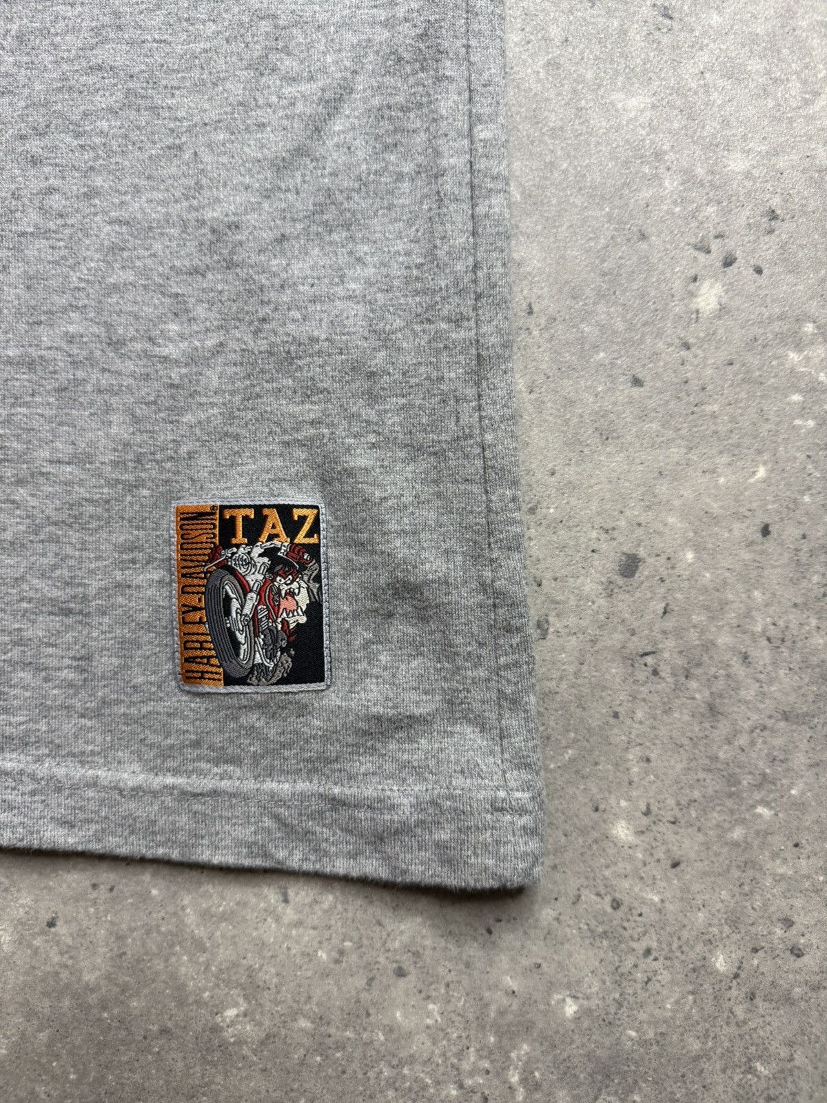 Warner Bros Y2K Taz Harley Davidson Inspired Embroidered Ringer Tee XXL Size US XXL / EU 58 / 5 - 3 Thumbnail