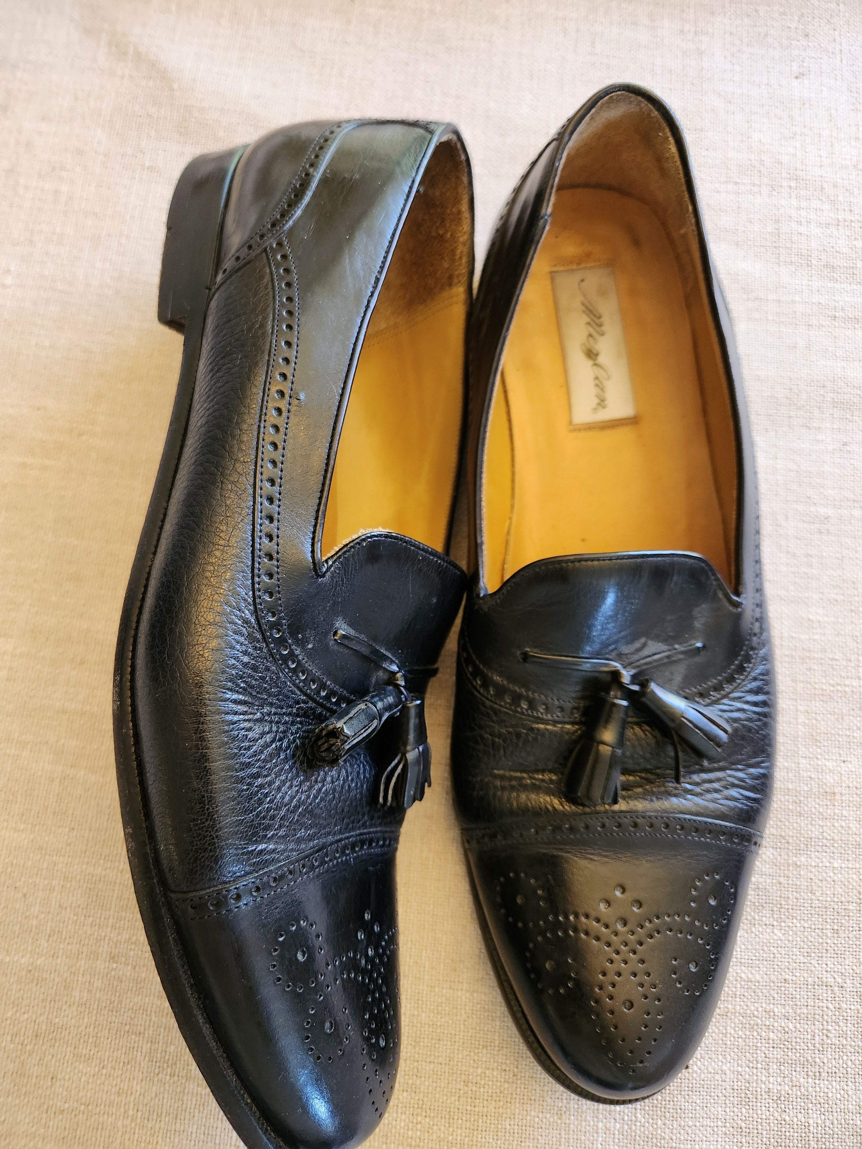 Mezlan Havana Tasseled Slip-On Loafers Size US 13 / EU 46 - 2 Thumbnail