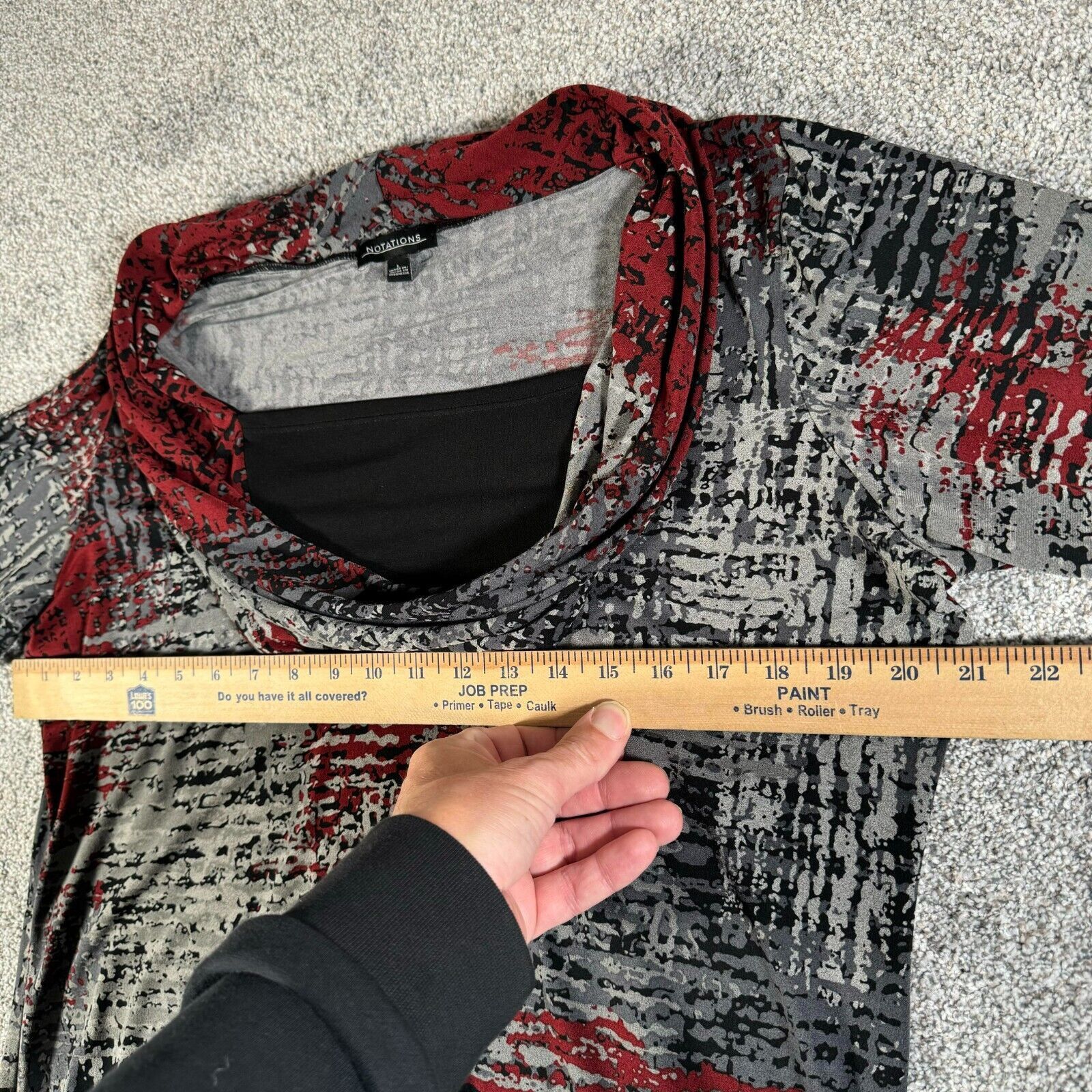 Other Vintage Y2K Top Large Cowl Neck Fairy Grunge Office Abstract Size L / US 10 / IT 46 - 8 Thumbnail