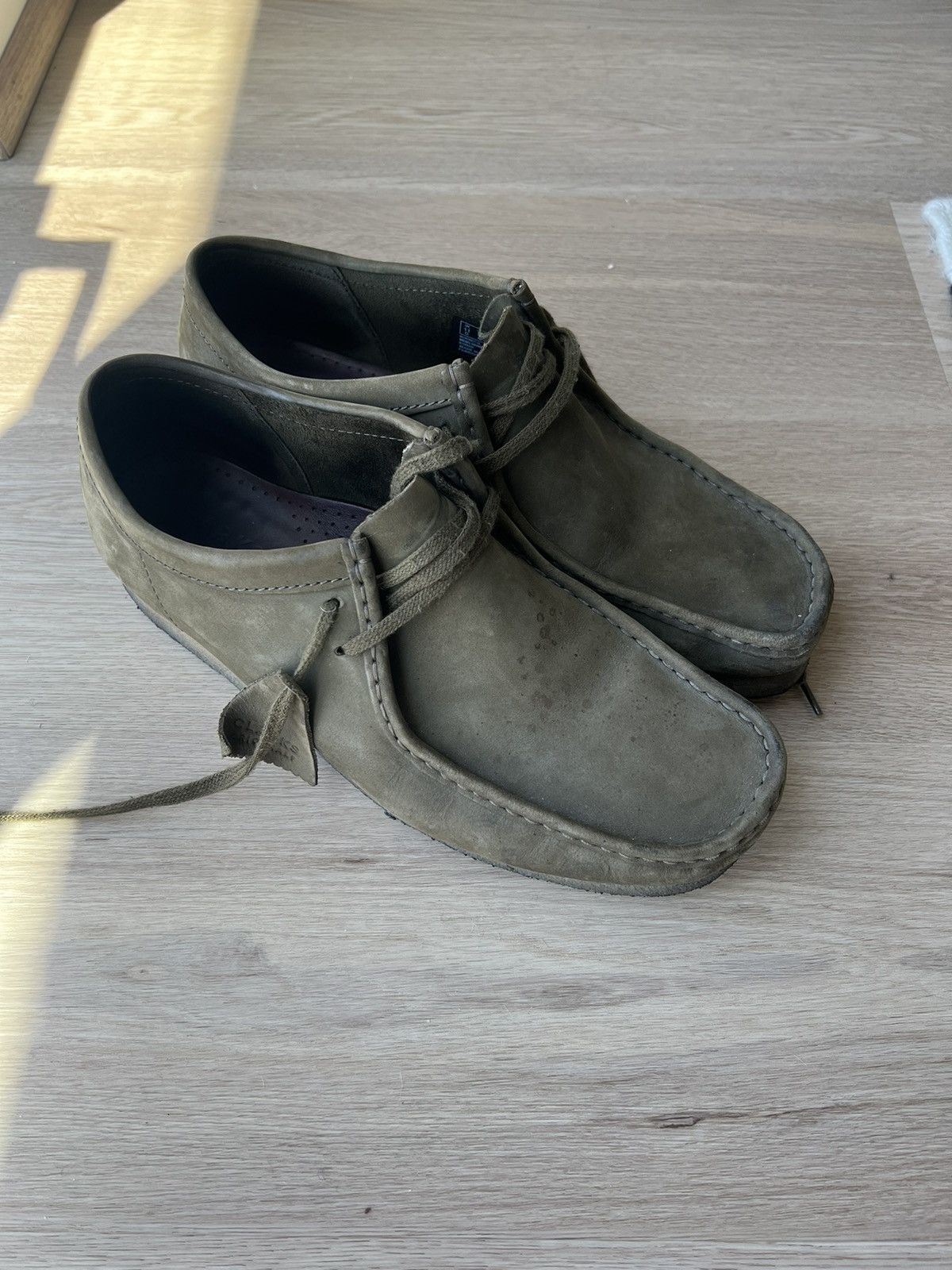 Clarks × Designer × Vintage Clarks Wallabies Low in Dark Green Size US 12 / EU 45 - 1 Thumbnail
