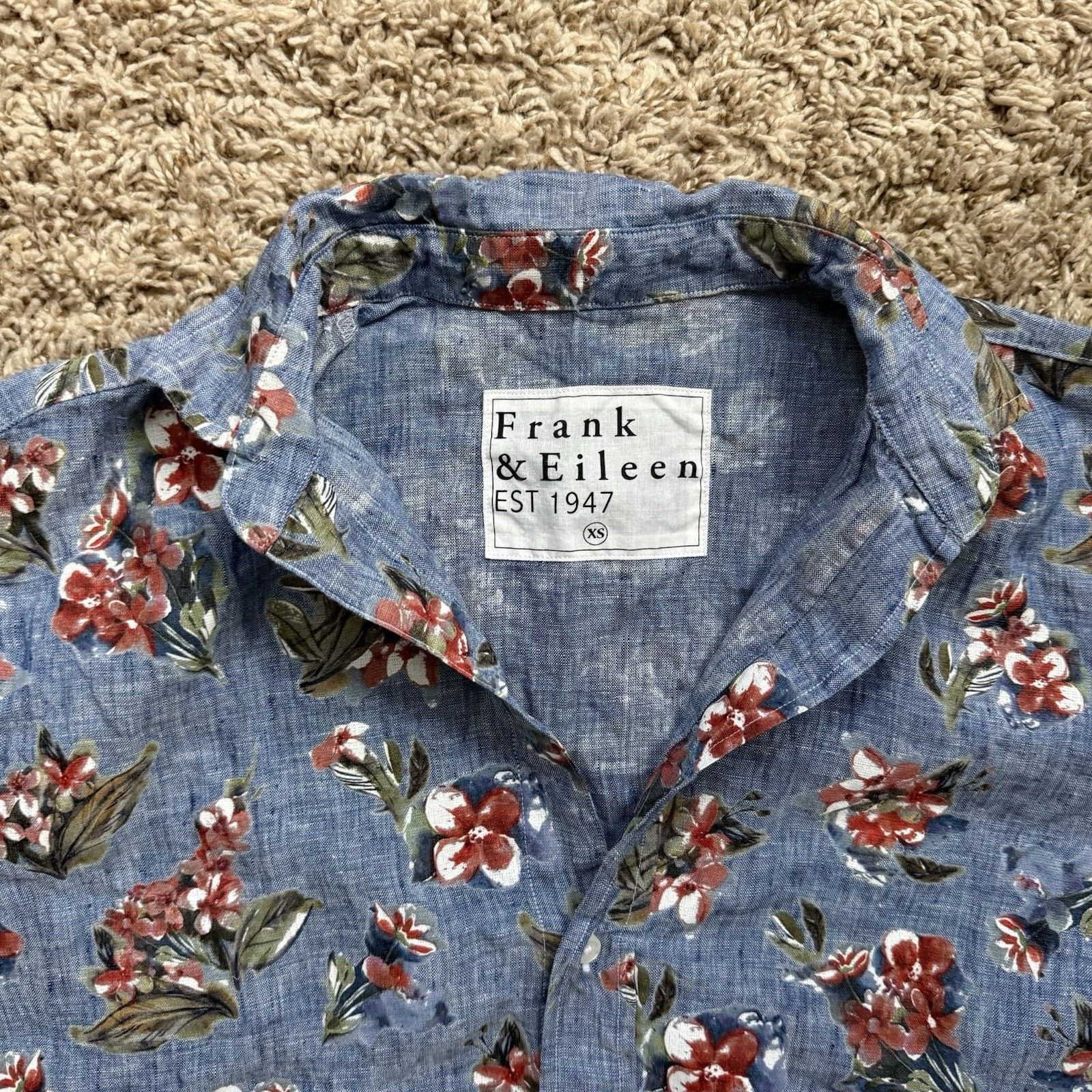 Frank & Eileen Frank & Eileen Linen Rosie Dress Floral Button Down Shirt Size XS / US 0-2 / IT 36-38 - 3 Thumbnail
