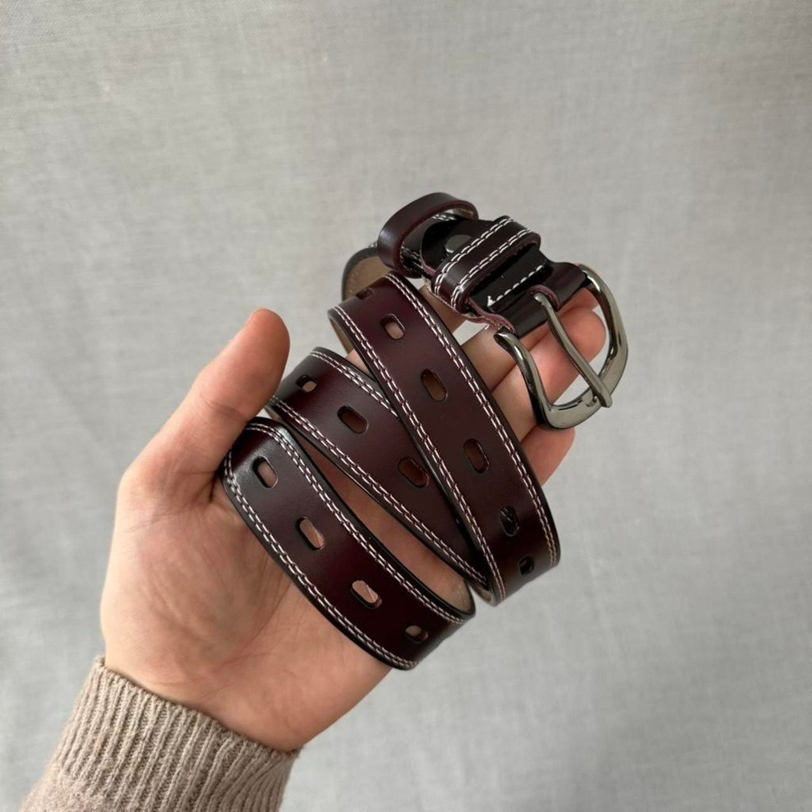 Other Burgundy maroon y2k style belt Size ONE SIZE - 3 Thumbnail
