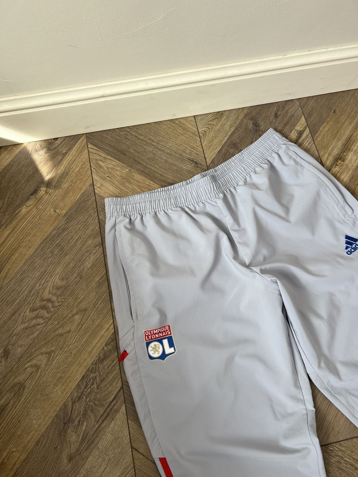 Adidas Vintage Adidas Olympique Lyon Pants Football Track Bottoms Size US 33 - 4 Thumbnail