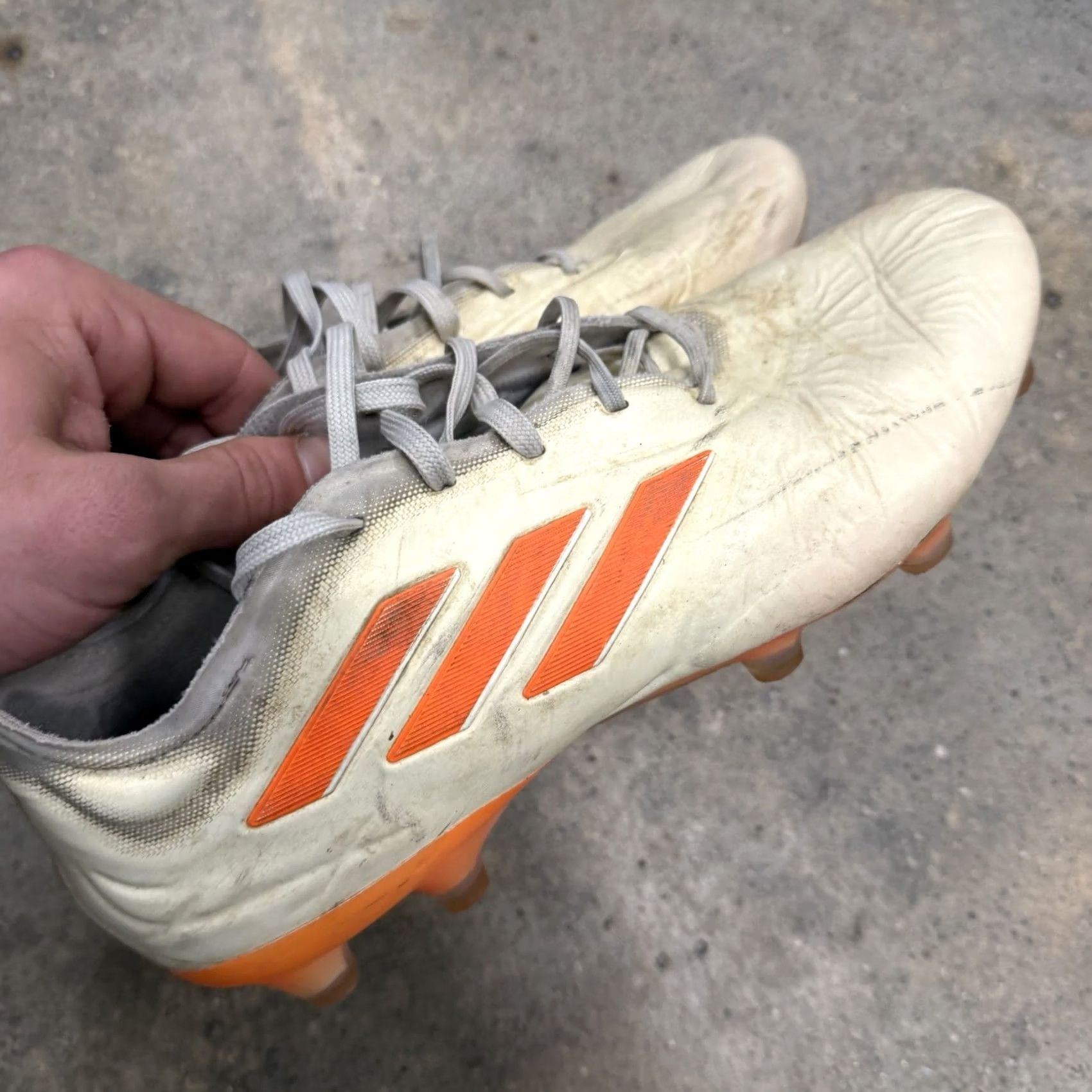 Adidas adidas Copa Pure.1 FG Elite Orange Cream Soccer Cleats Mens US 7 Brand adidas Cleats Football Soccer Firm Ground Boots Mens Shoes White Leather 2022 Size US 7 / EU 40 - 5 Thumbnail