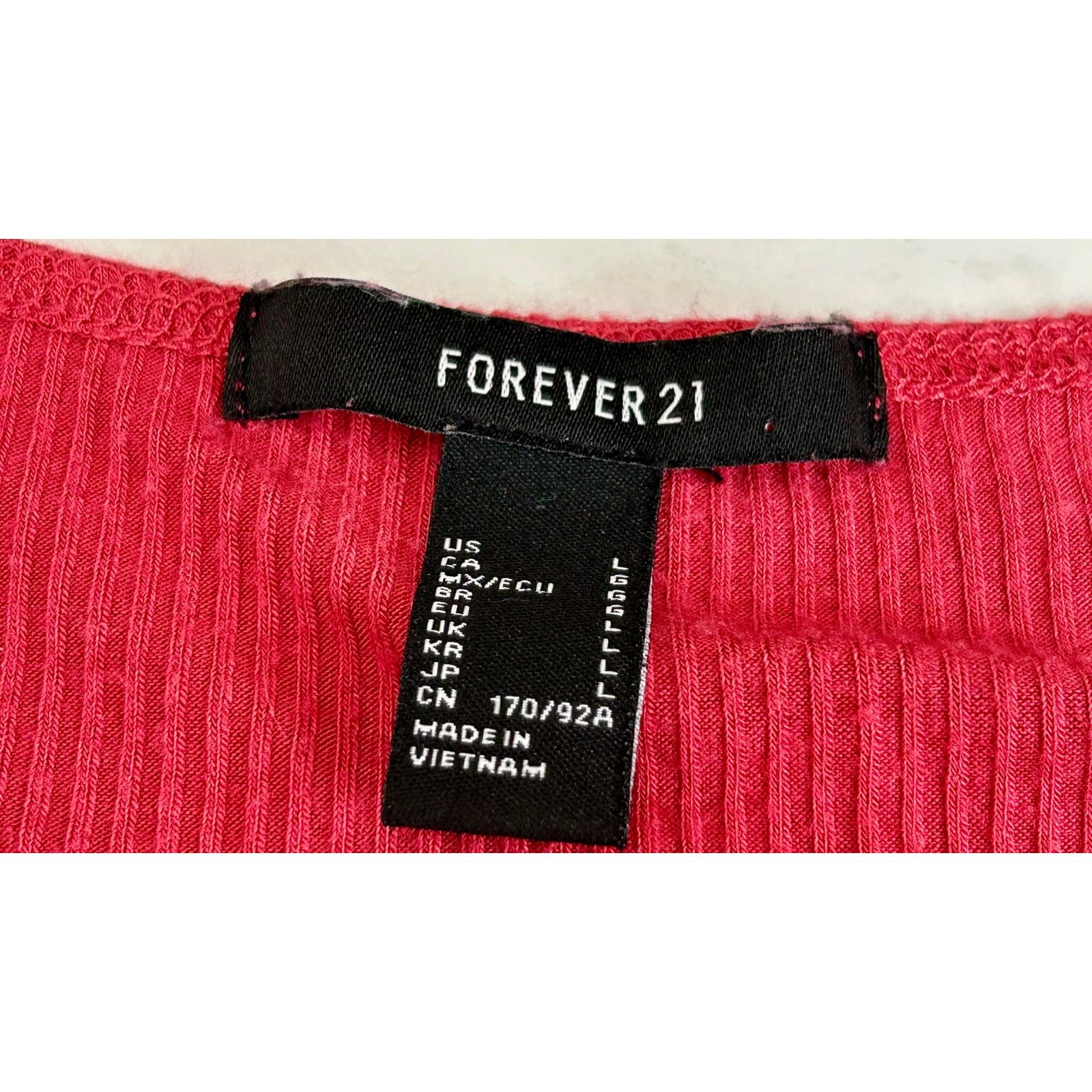Forever 21 Forever 21 | Women's Square Neck Long Sleeve Top | Large Size L / US 10 / IT 46 - 3 Thumbnail