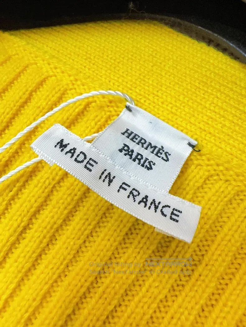 Hermes Hermes Yellow Cashmere Knit Open Cardigan Jacket Size XS / US 0-2 / IT 36-38 - 6 Thumbnail