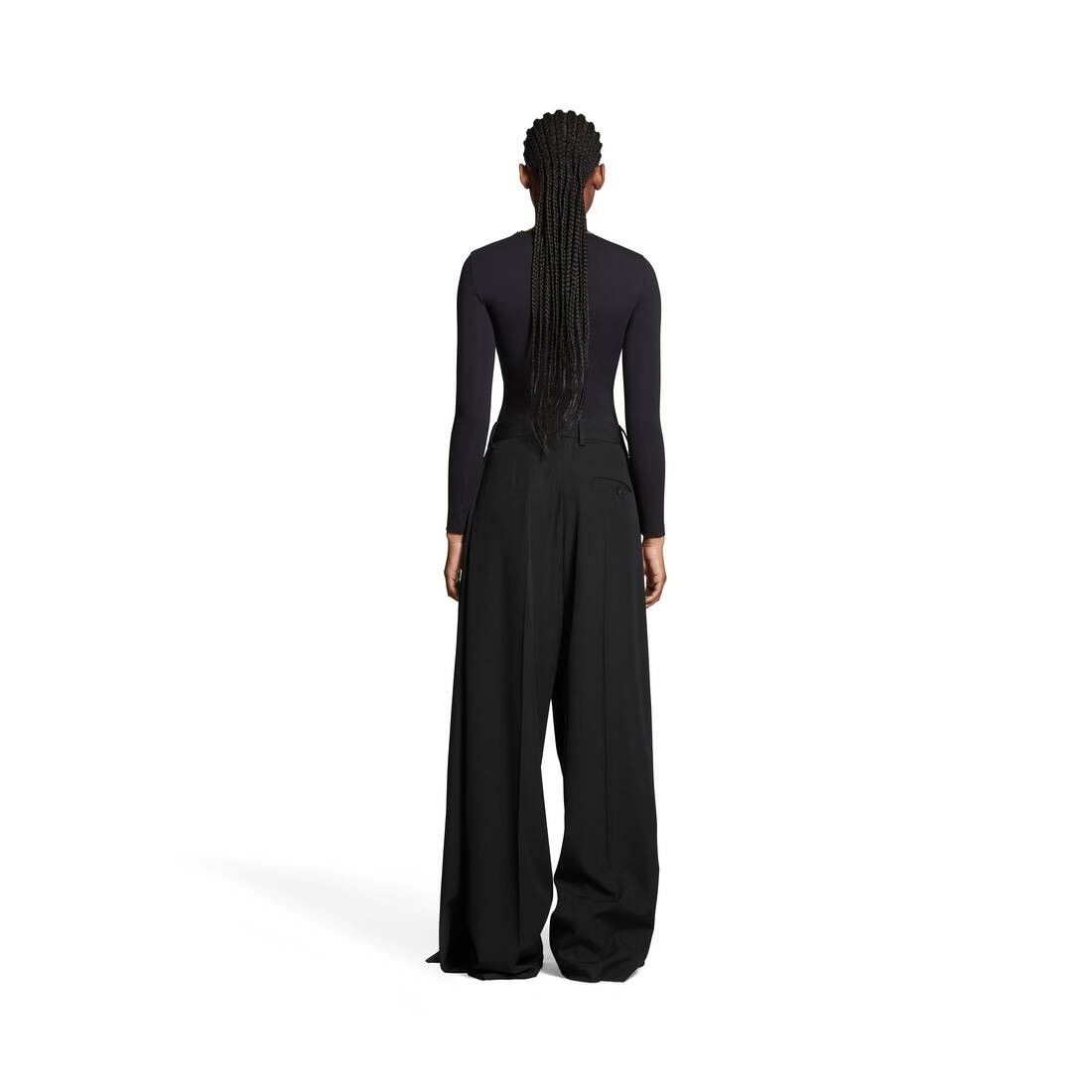 Balenciaga o1s1rm0825 Double Front Pants in Black Size 26" / US 2 / IT 38 - 4 Thumbnail