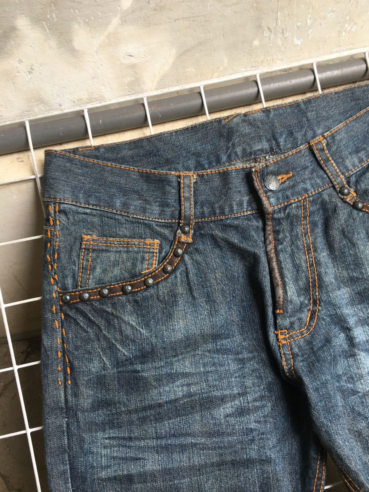 14th Addiction 291295 Labo Studs Flared Denim Pants Size US 32 / EU 48 - 3 Thumbnail