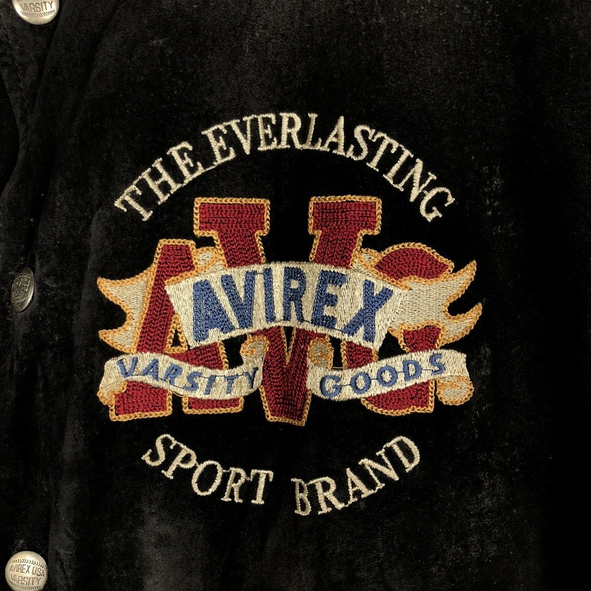 Avirex 🔥ARCHIVE VINTAGE LEATHER JACKET AVIREX USA VARSITY BIG LOGO Size US M / EU 48-50 / 2 - 19 Thumbnail