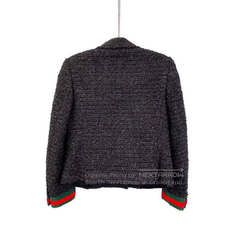 Gucci Gucci Dark gray coarse flower ni small fragrance style lap Size XS / US 0-2 / IT 36-38 - 2 Thumbnail