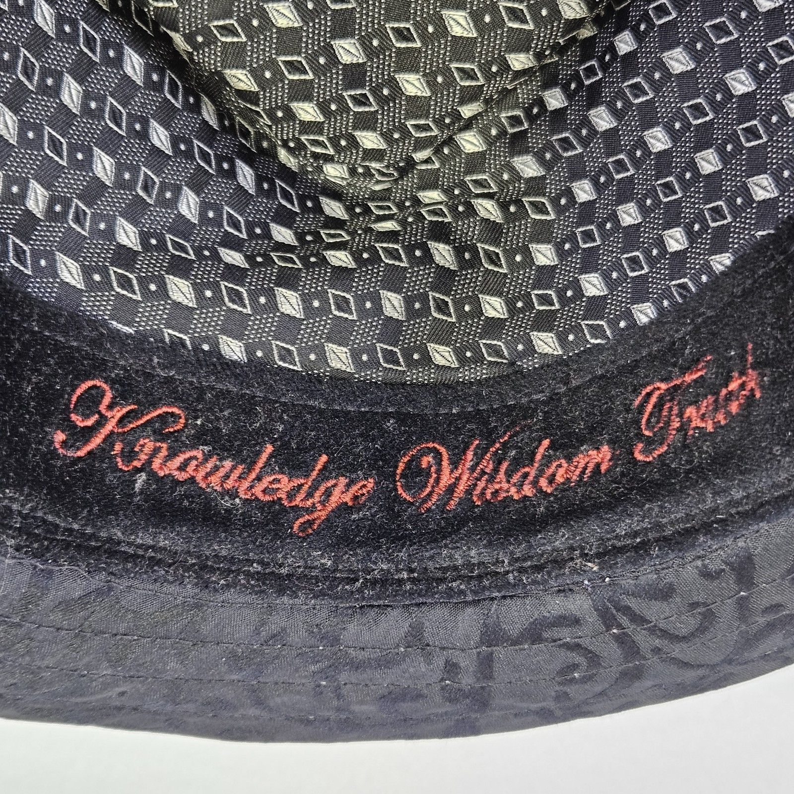 Robert Graham Robert Graham Trilby Fedora 100% Silk Hat Houndstooth Black Size ONE SIZE - 3 Thumbnail