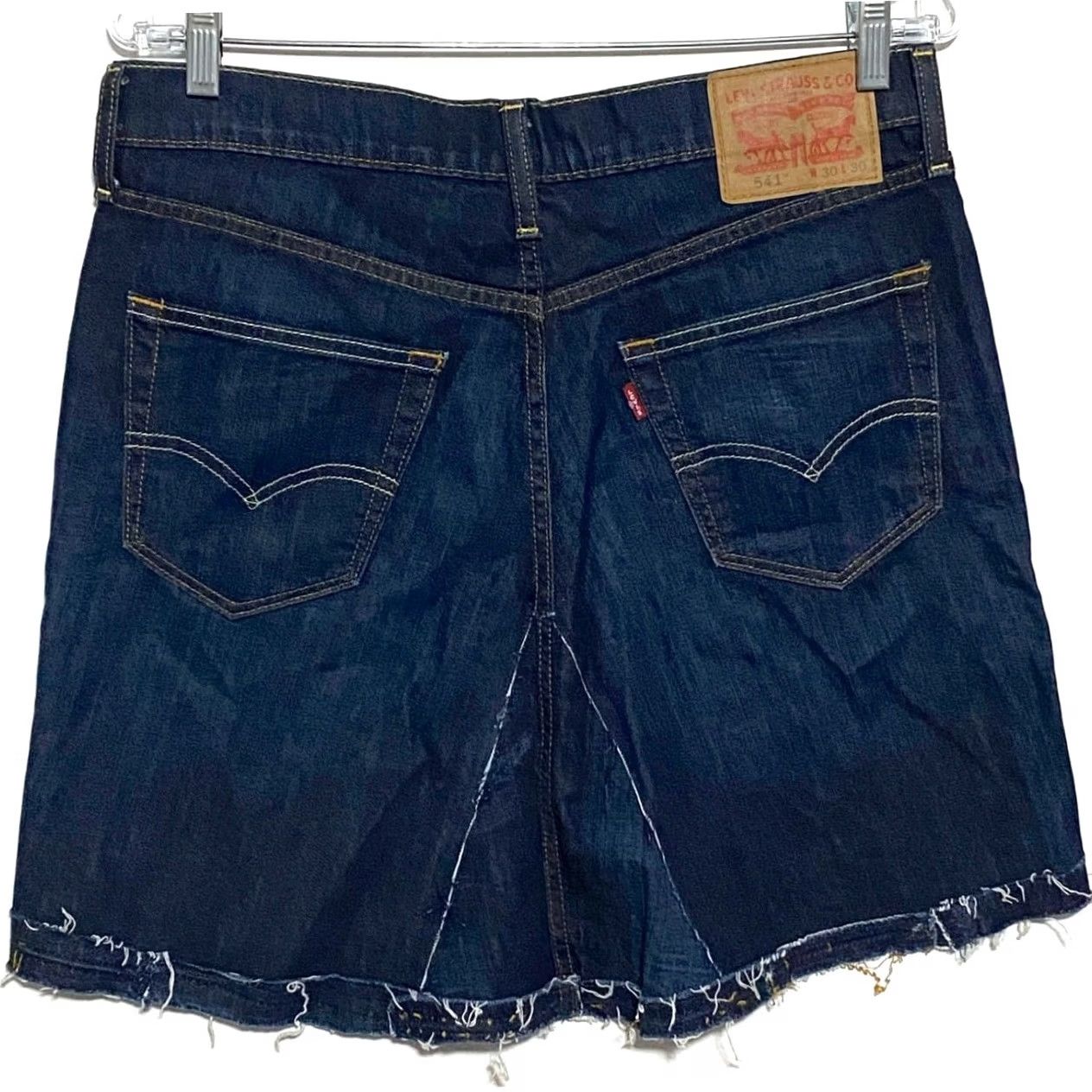 Levi's VINTAGE Levi's 541 Skirt Women 30 Denim Upcycled Raw Hem Boho Indie Y2K Season: Fall Spring Summer Mens Girls Size 30" / US 8 / IT 44 - 2 Thumbnail