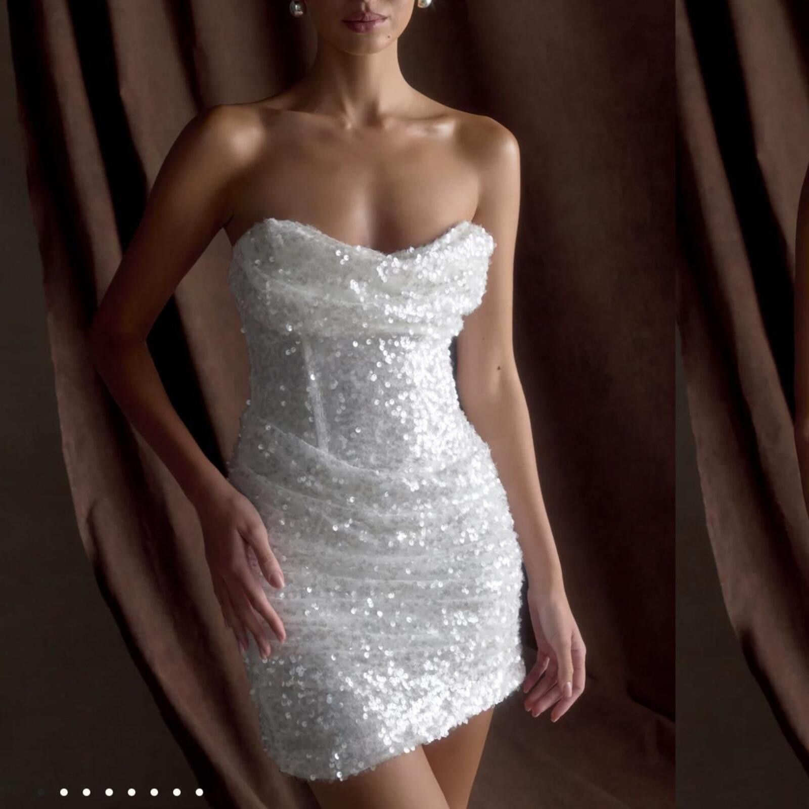 Other Meshki - Nala Strapless Sequin Mini Dress Size XS / US 0-2 / IT 36-38 - 4 Thumbnail