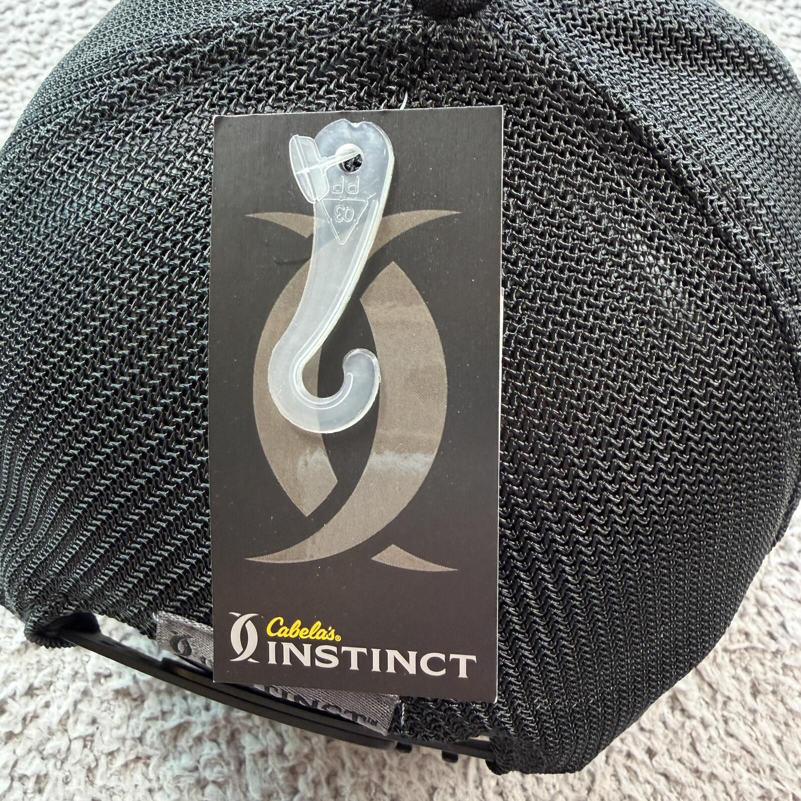 Cabelas Cabela’s Instinct Black Trucker Hat Snapback Cap Black NWT Size ONE SIZE - 5 Thumbnail