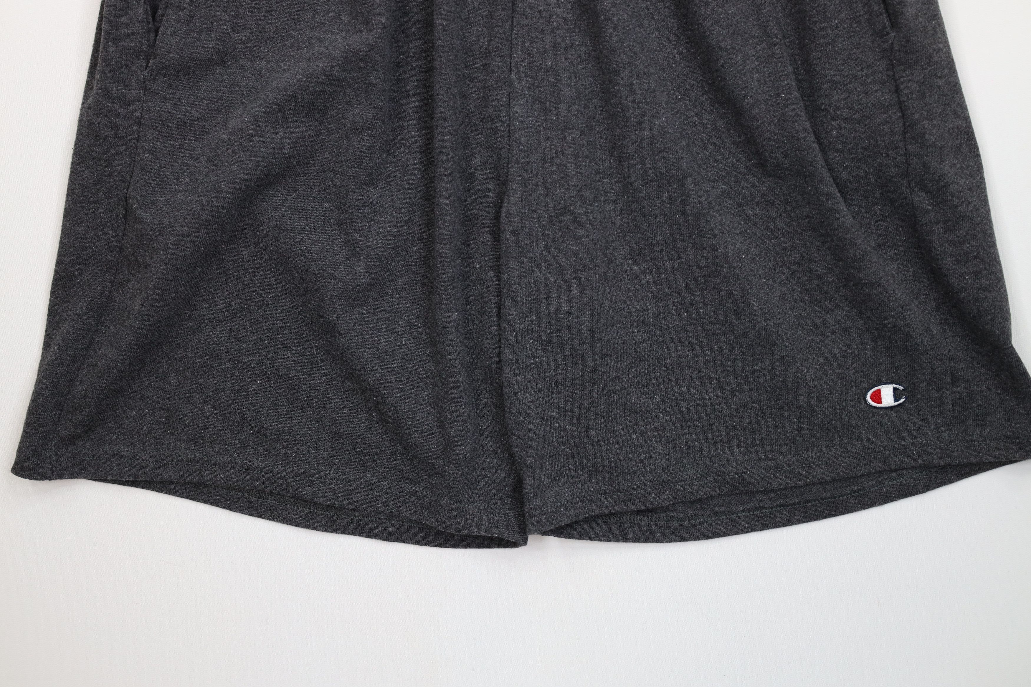 Champion Vintage 90s Champion Spell Above Knee Shorts Charcoal Gray Size US 36 / EU 52 - 4 Thumbnail
