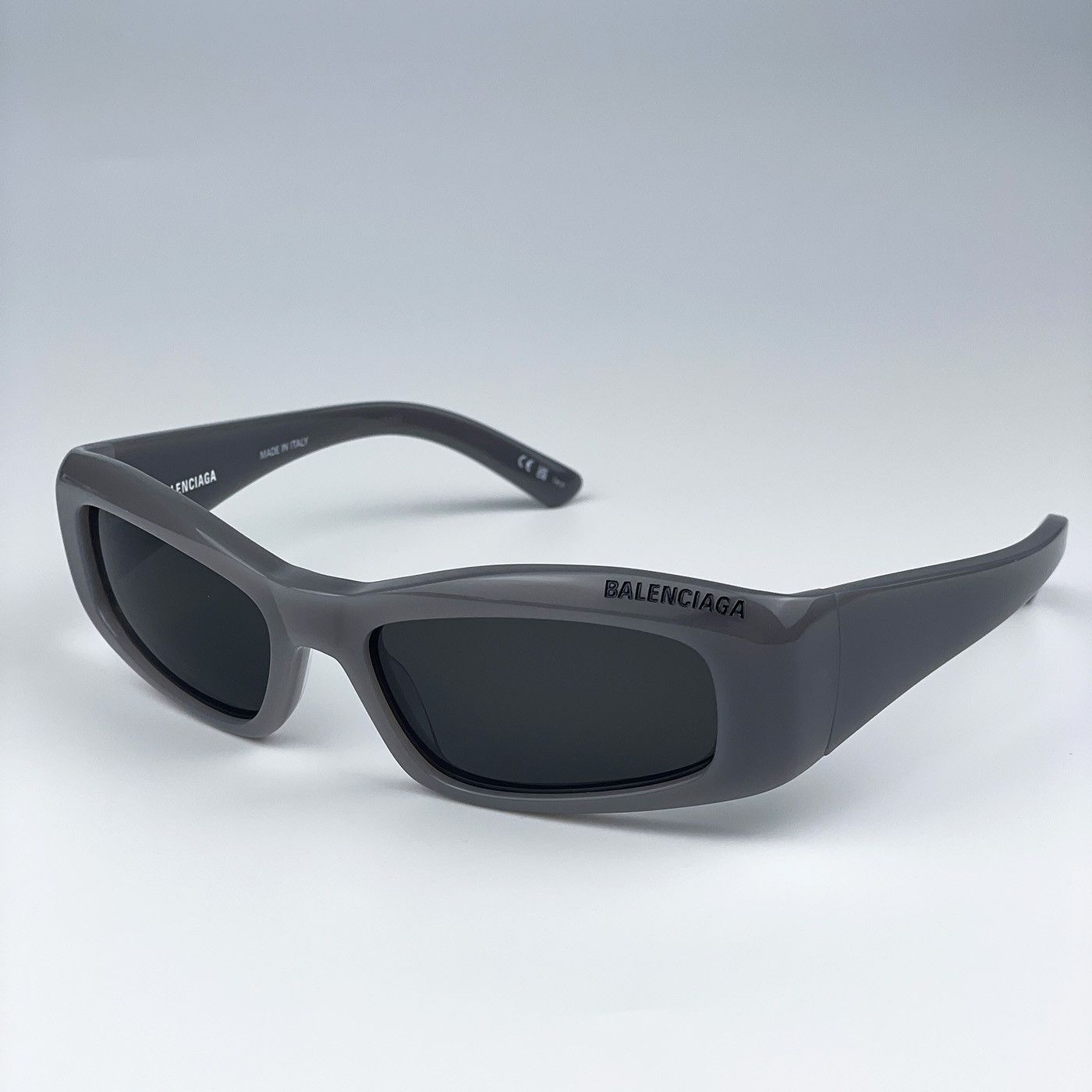 Balenciaga NEW Balenciaga BB0266S 003 Grey Rectangle Unisex Sunglasses Size ONE SIZE - 8 Thumbnail
