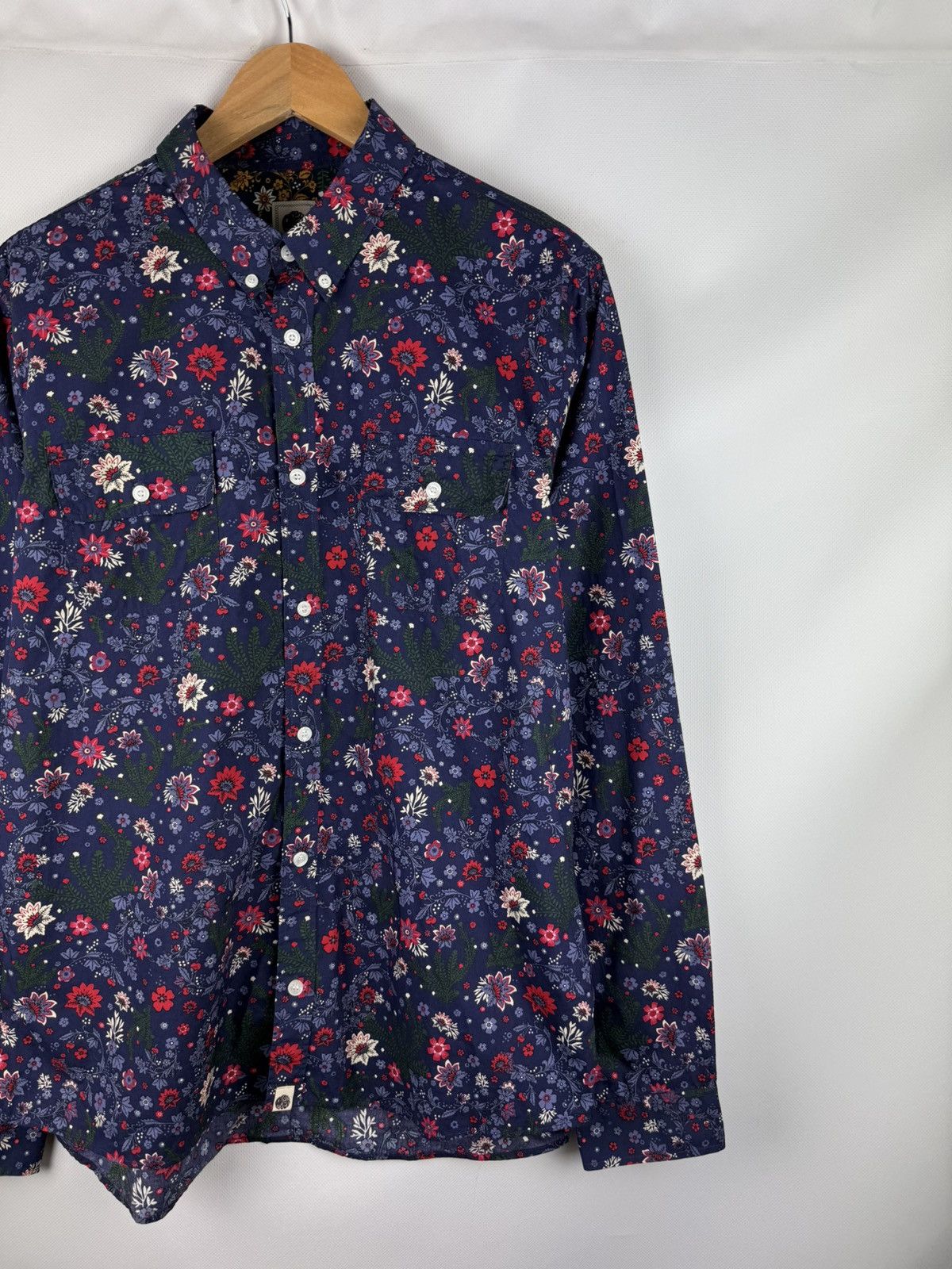 Pretty Green Pretty Green Floral Pattern Long Sleeve Button Up Shirt Size US S / EU 44-46 / 1 - 3 Thumbnail