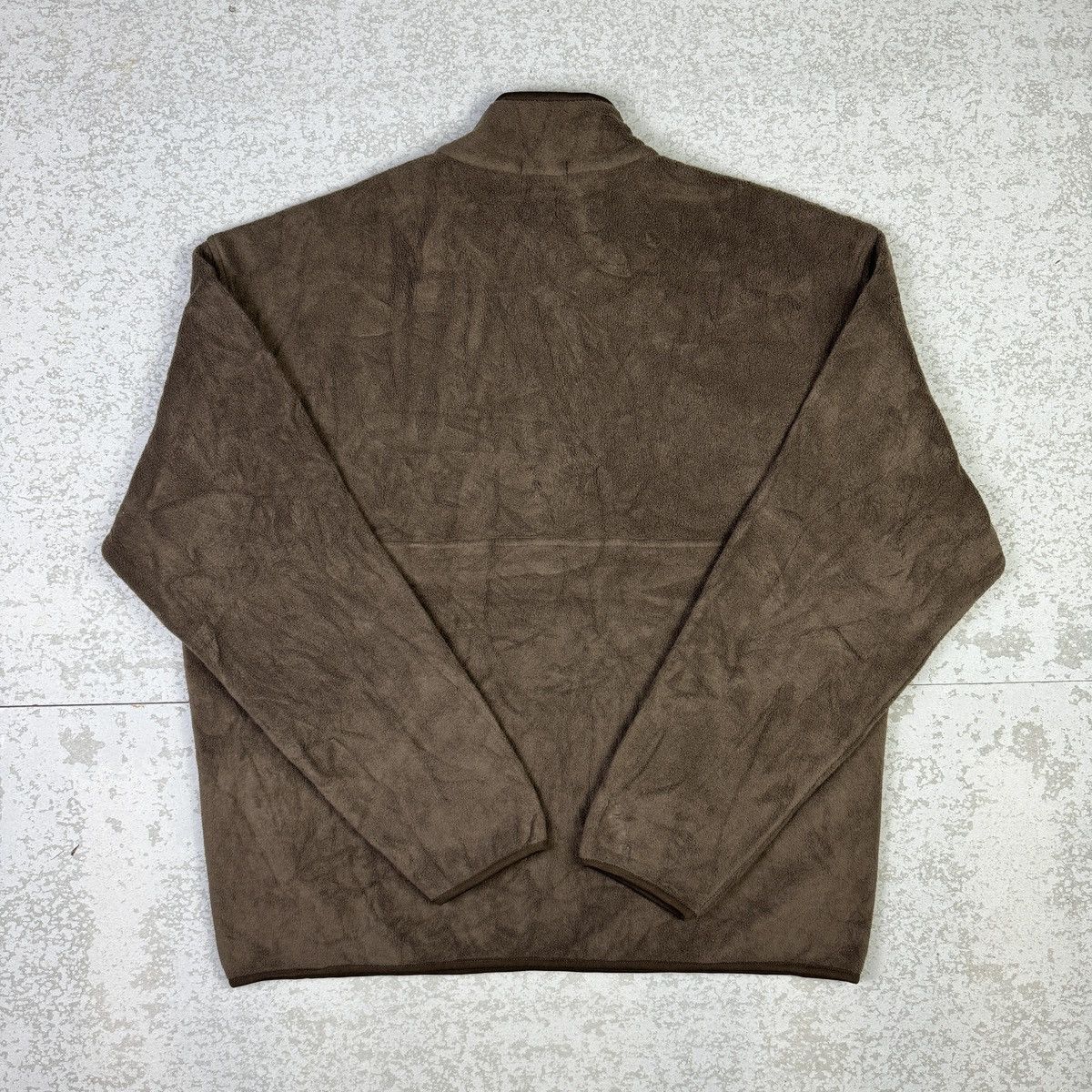 Japanese Brand 💥Vintage Uniqlo Half Zipper Brown Fleece Jacket Size US XL / EU 56 / 4 - 5 Thumbnail