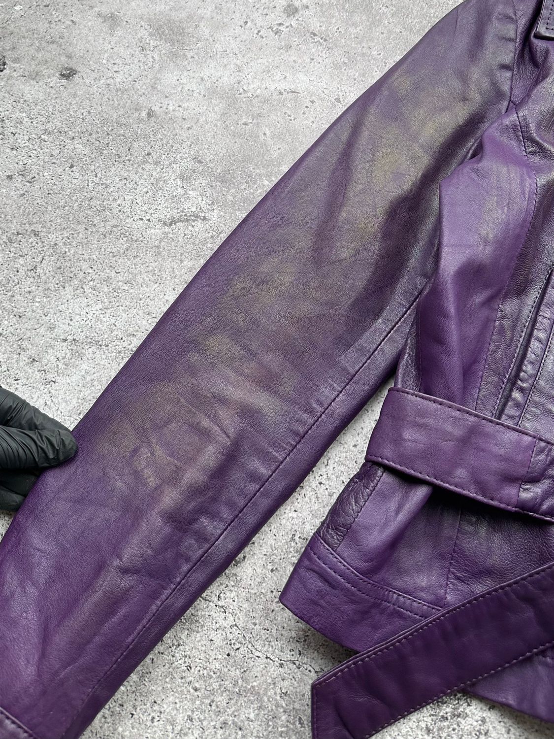 Vintage Vintage Faded Leather Jacket C114(V613)E8 Size XS / US 0-2 / IT 36-38 - 4 Thumbnail