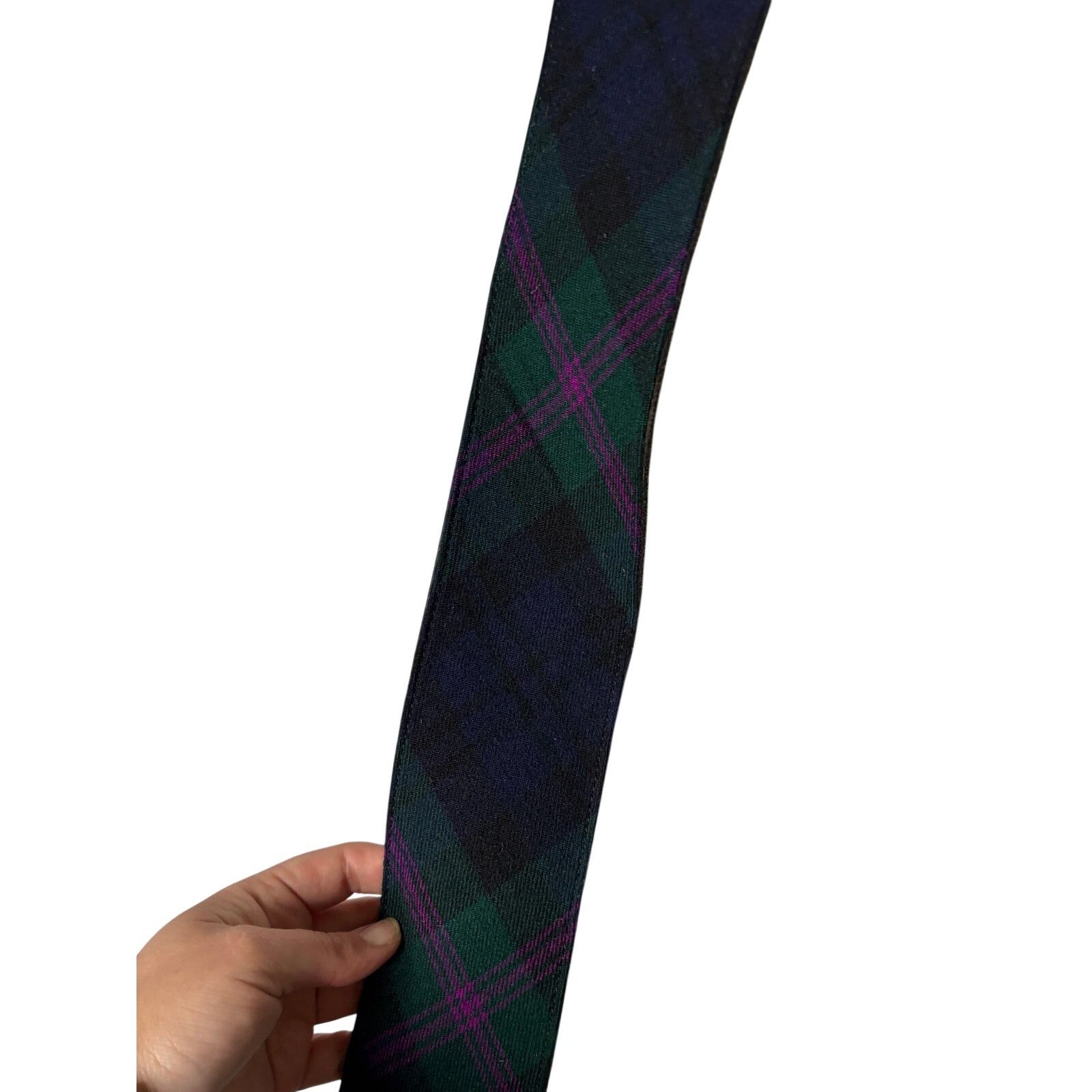 Rugby Ralph Lauren New Rugdy Polo Ralph Lauren green purple wide plaid Belt M Size ONE SIZE - 5 Thumbnail