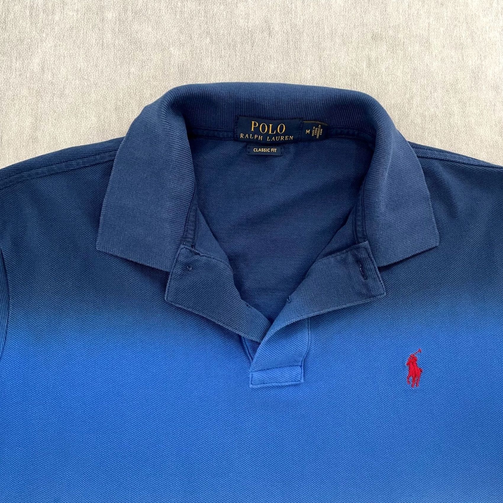 Polo Ralph Lauren Polo Ralph Lauren Shirt Adult Medium Blue Ombre Short Sleeve Classic Fit Mens M Size US M / EU 48-50 / 2 - 3 Thumbnail