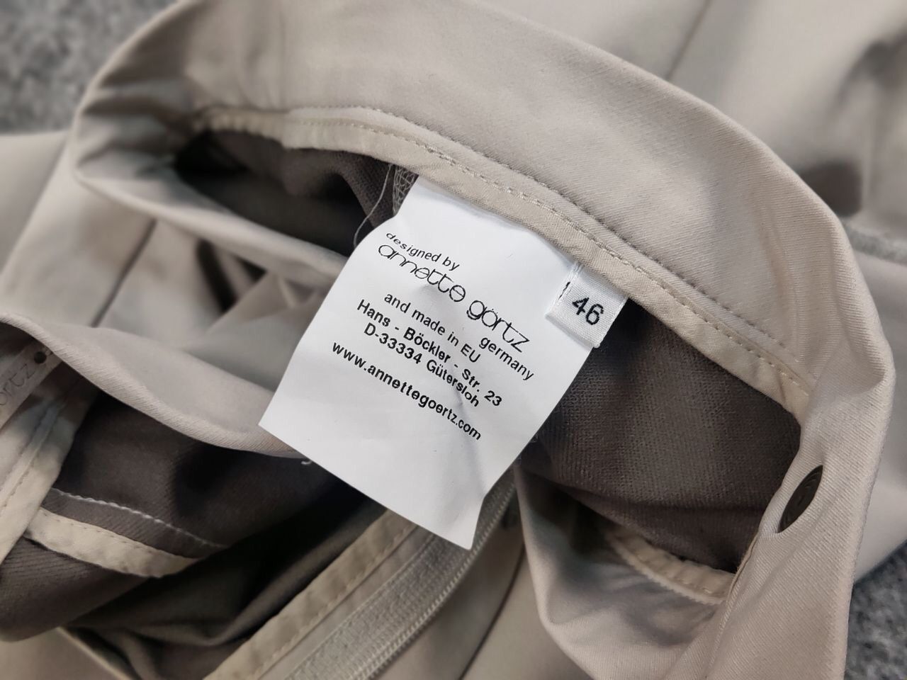 Annette Gortz Annette Görtz polyamide Blend Beige Classic Trouser Pants Size 34" / US 12 / IT 48 - 12 Thumbnail
