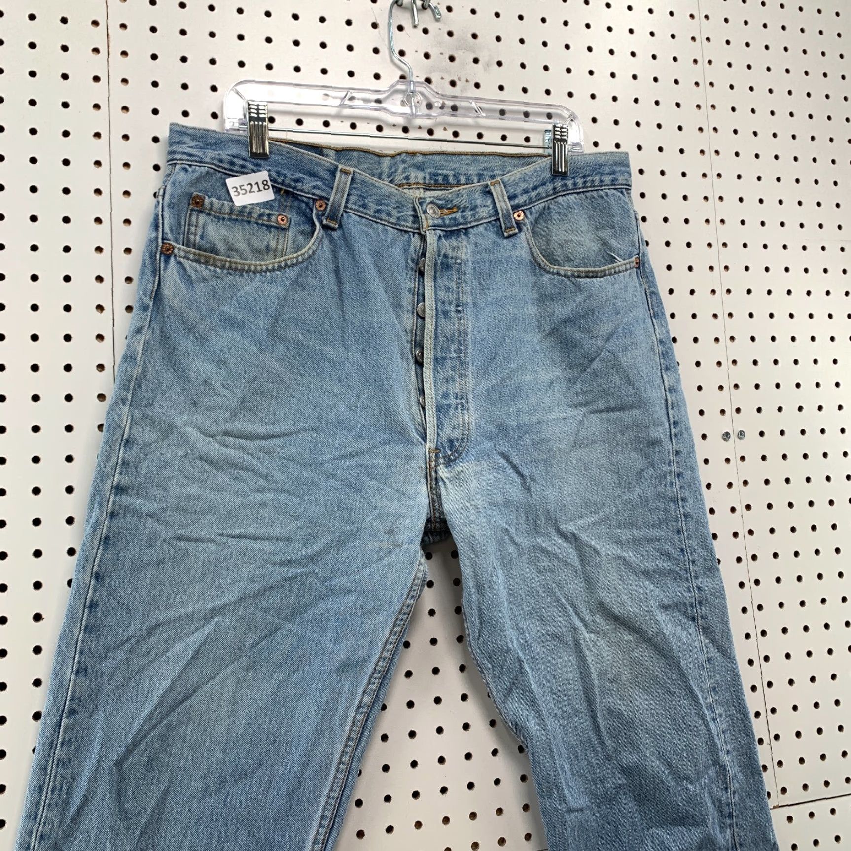 Levi's VINTAGE Levi's 501 Jeans Mens 38x30 Blue Denim Button Fly Straight USA 90s Size US 36 / EU 52 - 6 Thumbnail