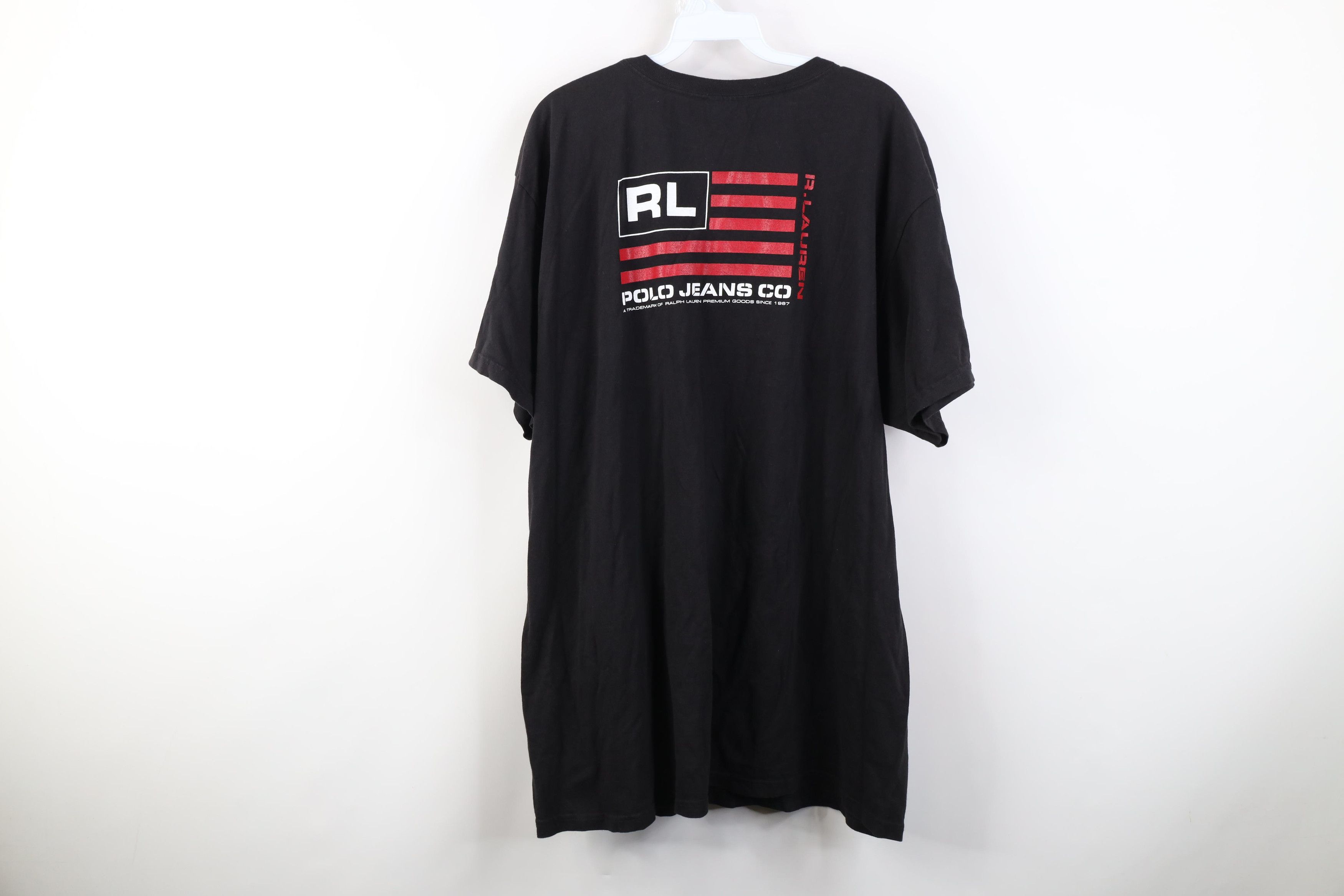 Polo Ralph Lauren Deadstock Vintage 90s Ralph Lauren Flag Stencil T-Shirt Size US XXL / EU 58 / 5 - 11 Thumbnail
