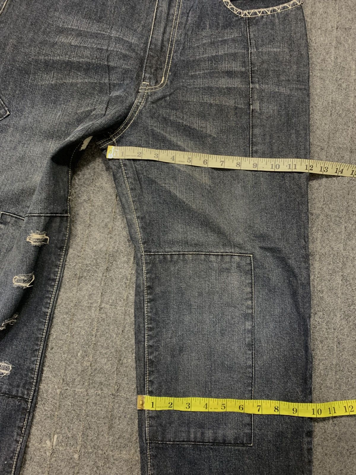 Japanese Brand Denim Bal Indigo Denim Jeans Baggy Style Back Printed Size US 35 - 10 Thumbnail