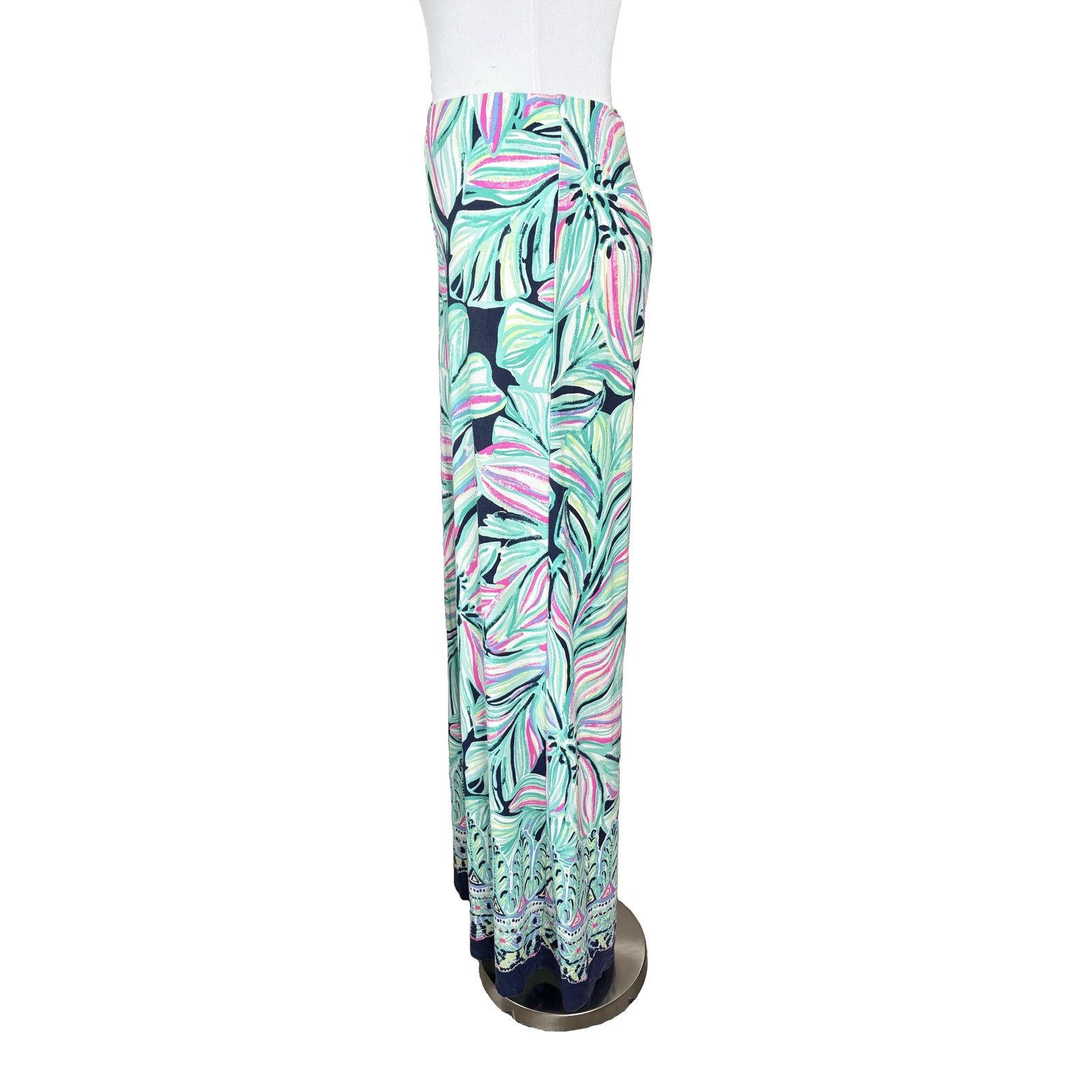Lilly Pulitzer Lilly Pulitzer Weslee Palazzo Wide Leg Pant XS High Tide Size 25" / US 0 / IT 36 - 2 Thumbnail