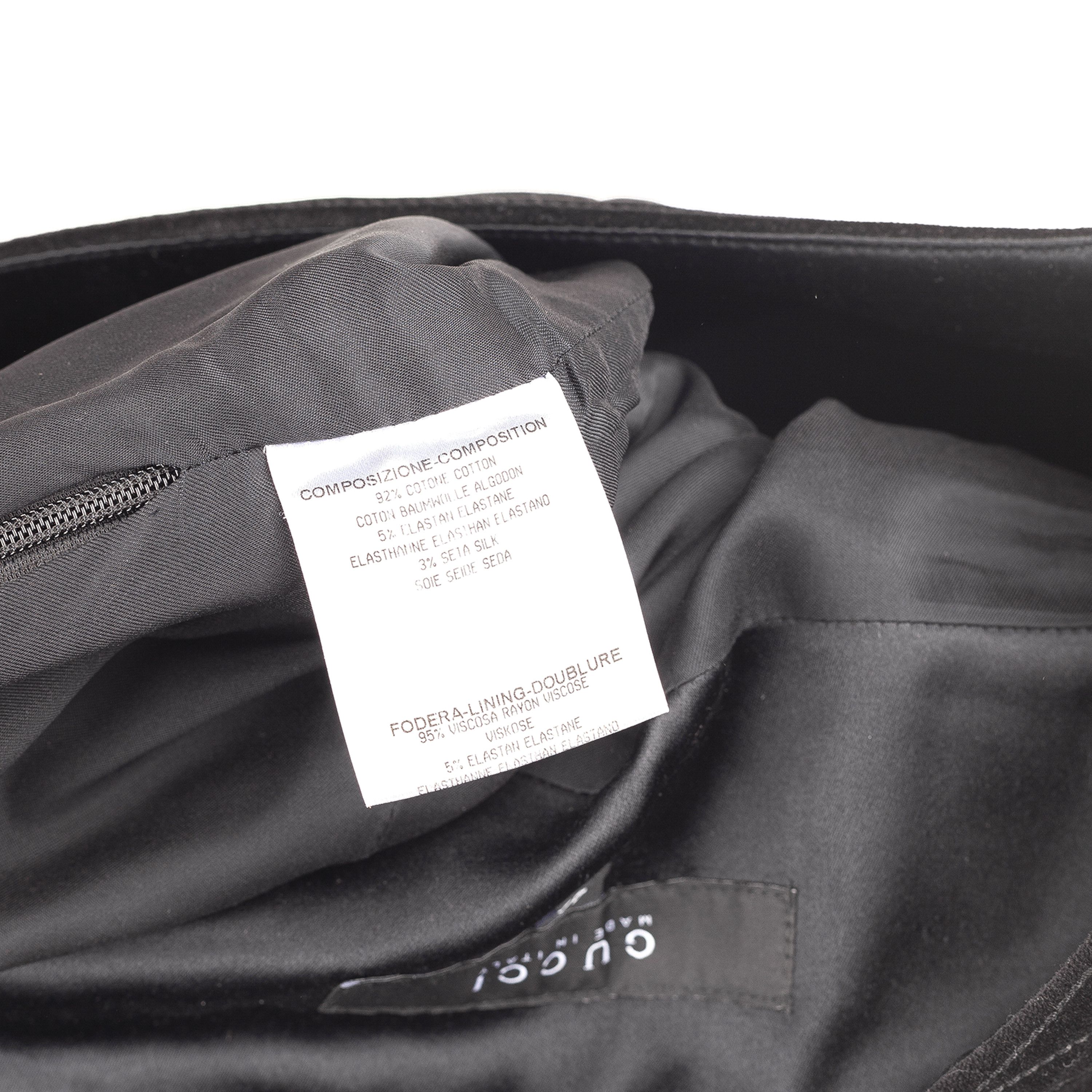 Gucci Gucci by Tom Ford Black Vintage Velvet Midi Skirt (S) Size 26" / US 2 / IT 38 - 6 Thumbnail