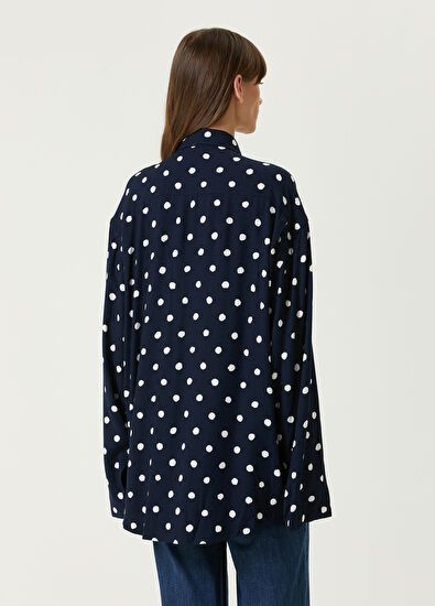 Balenciaga o1y0625 Patterned Shirt in Midnight Blue/White Size M / US 6-8 / IT 42-44 - 3 Thumbnail