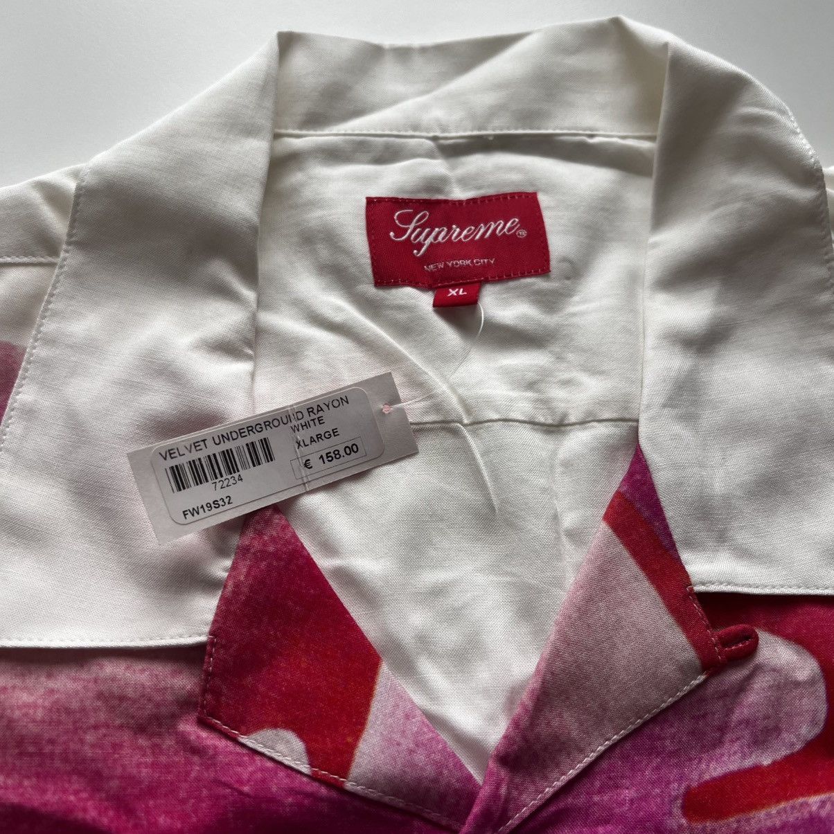 Supreme Supreme The Velvet Underground Rayon S/S Shirt White XL Size US XL / EU 56 / 4 - 3 Thumbnail