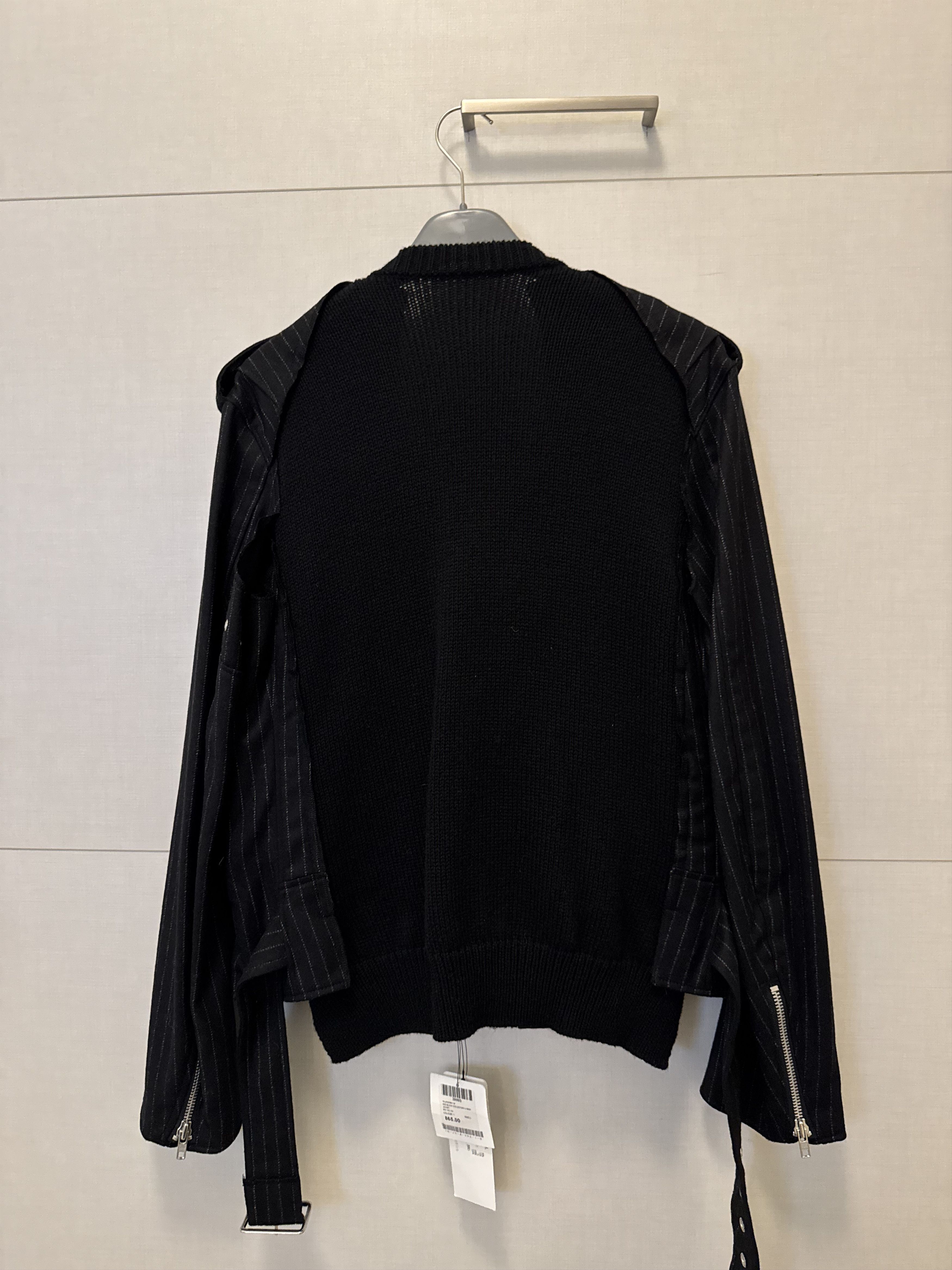 Comme des Garcons Black BLACK Comme des Garcons Wool Striped Moto Jacket Size US L / EU 52-54 / 3 - 2 Thumbnail