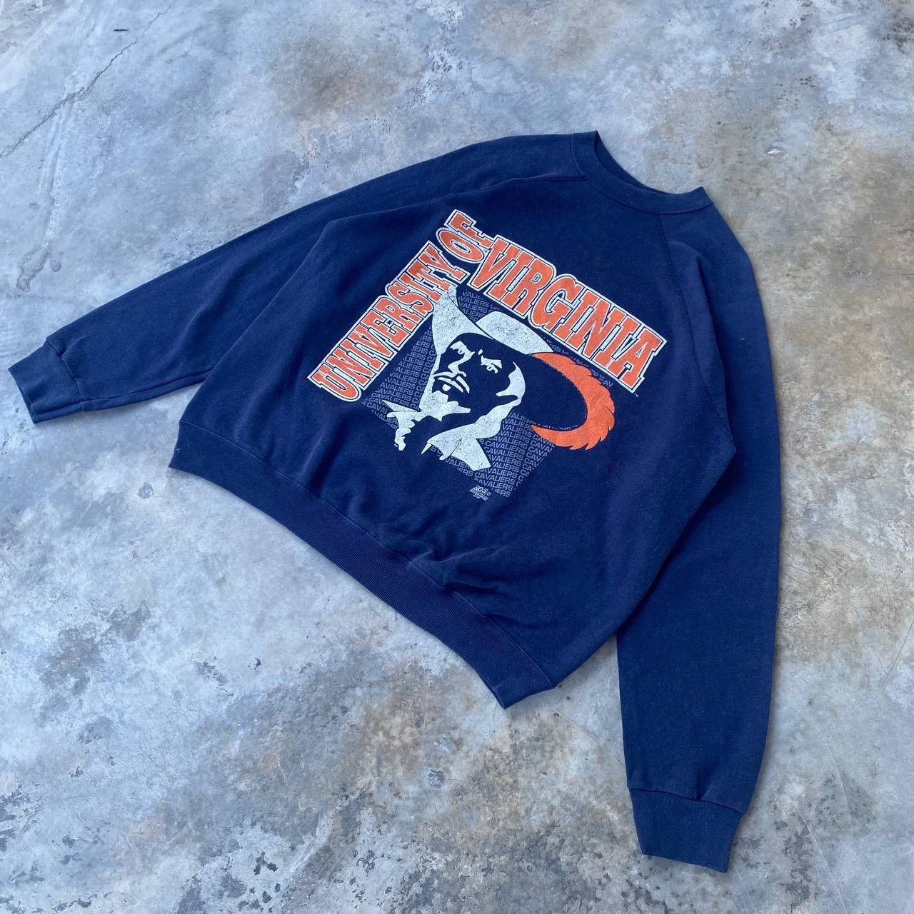 Vintage VINTAGE 80S VIRGINA UNIVERSITY CREWNECK FADED BLUE Size US XL / EU 56 / 4 - 5 Thumbnail