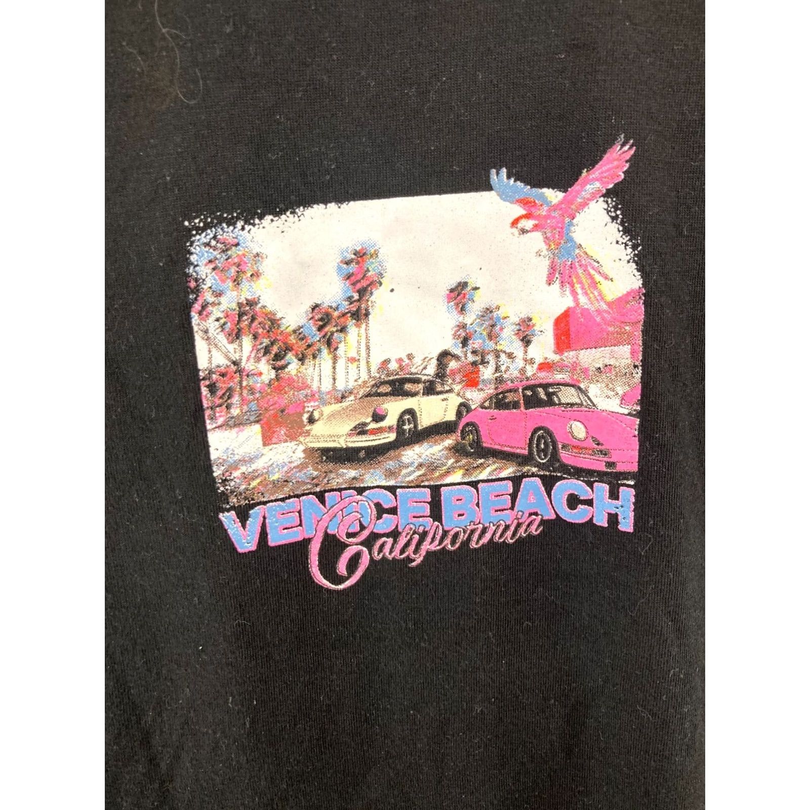 Vintage FRESH LAUNDRY Mens TShirt XL Black Beach Graphic Print Crew Neck Short Sleeve Adults Men Shirts Size US XL / EU 56 / 4 - 4 Thumbnail