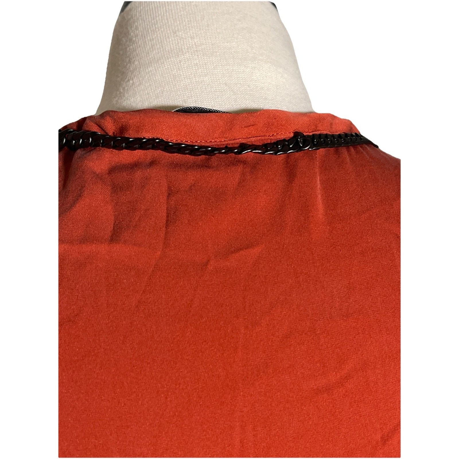 Robert Rodriguez Robert Rodriguez Orange Silk Blend Mesh V Front, S/S Top 4 Size S / US 4 / IT 40 - 5 Thumbnail