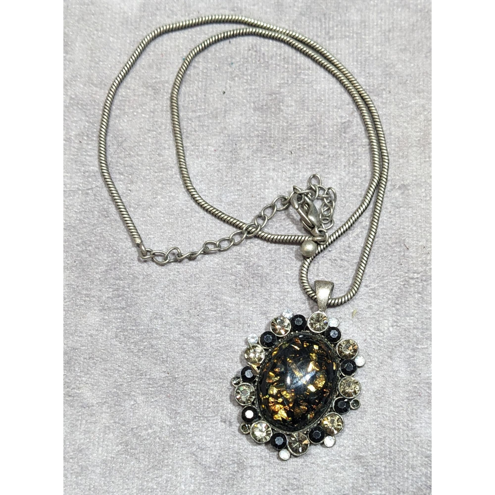 Other Gothic Victorian Style Faux Opal Pendant Necklace Size ONE SIZE - 10 Thumbnail