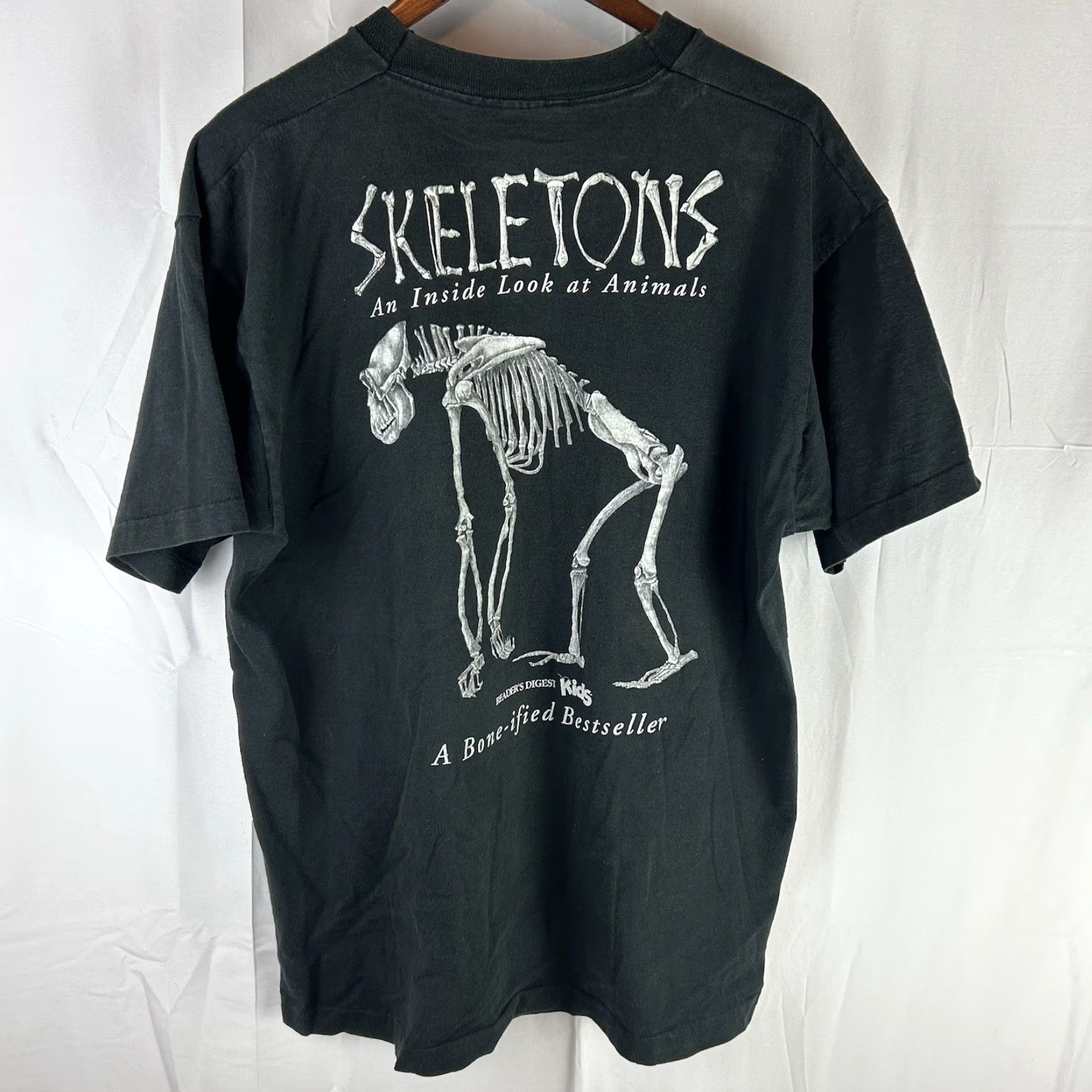 Vintage VTG Skeletons Inside Look At Animals Readers Digest Shirt XL 90s Single Stitch Mens Short Sleeve Black Punk Animals Skeletons Read D igest Size US XL / EU 56 / 4 - 2 Thumbnail