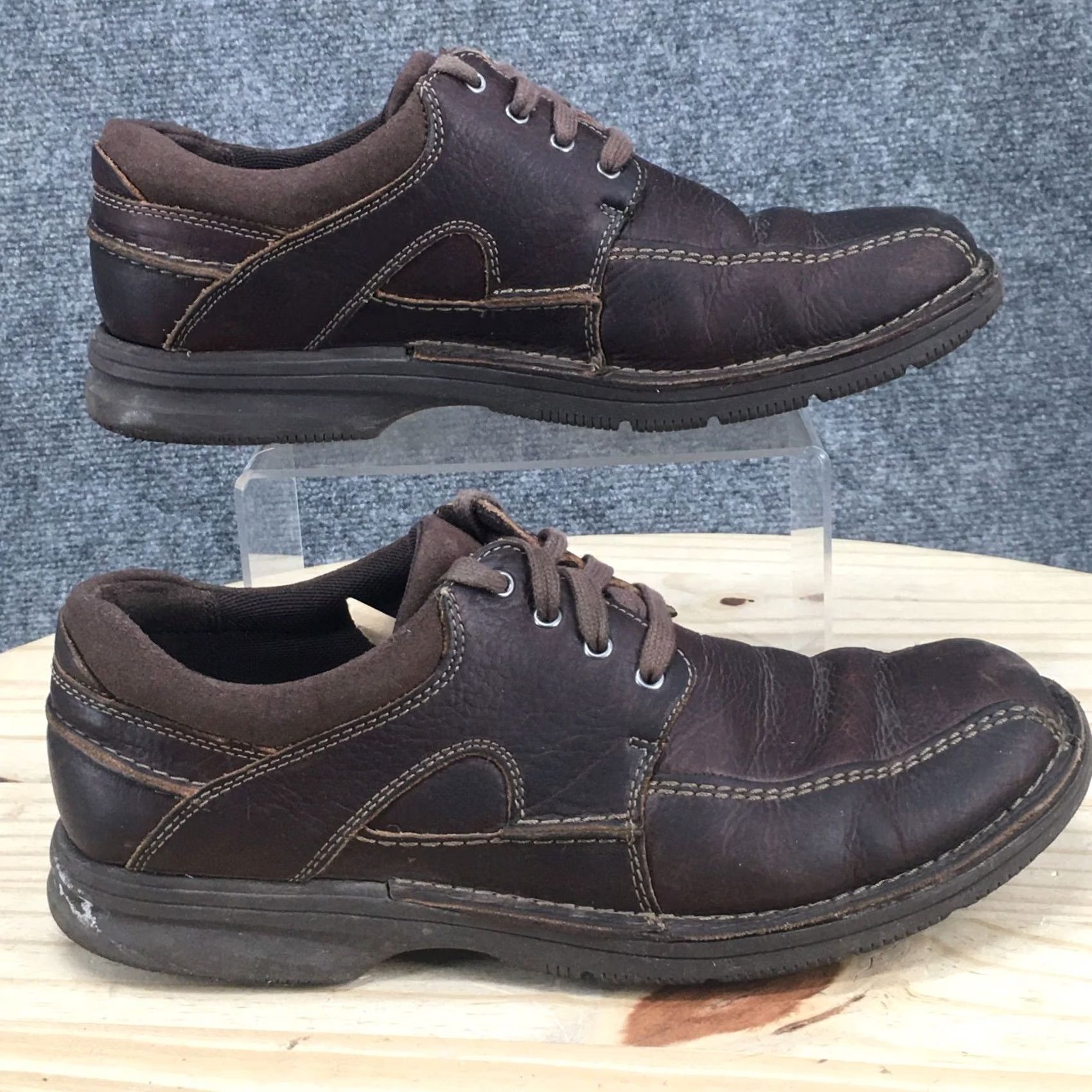 Clarks Clarks Shoes Mens 9.5M Oxford Leather Brown Casual Lace Up Low Top Comfort 66250 Size US M / EU 48-50 / 2 - 2 Thumbnail