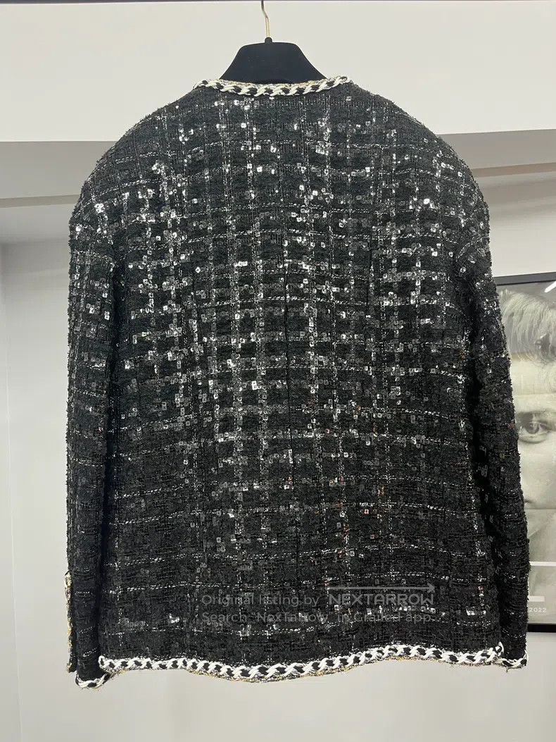Chanel Chanel Heavy industry black sequin jacket Size XS / US 0-2 / IT 36-38 - 3 Thumbnail